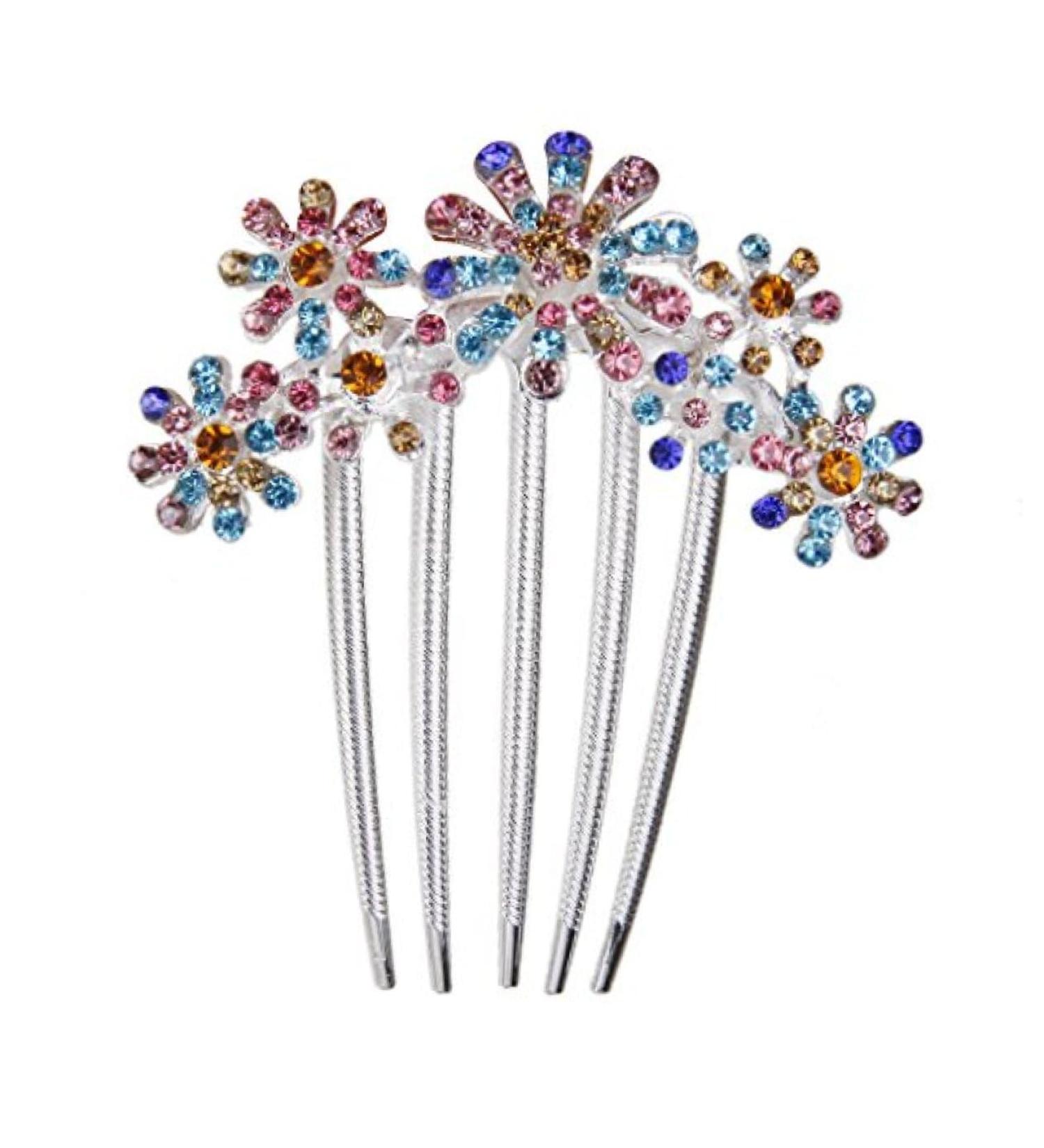 Ipetboom Tiara Hair Accessories Bridal Hair Comb Women Hair Clip Flower Hair Comb Wedding Women Hair Comb Diamond - Buy Online on GoSupps.com