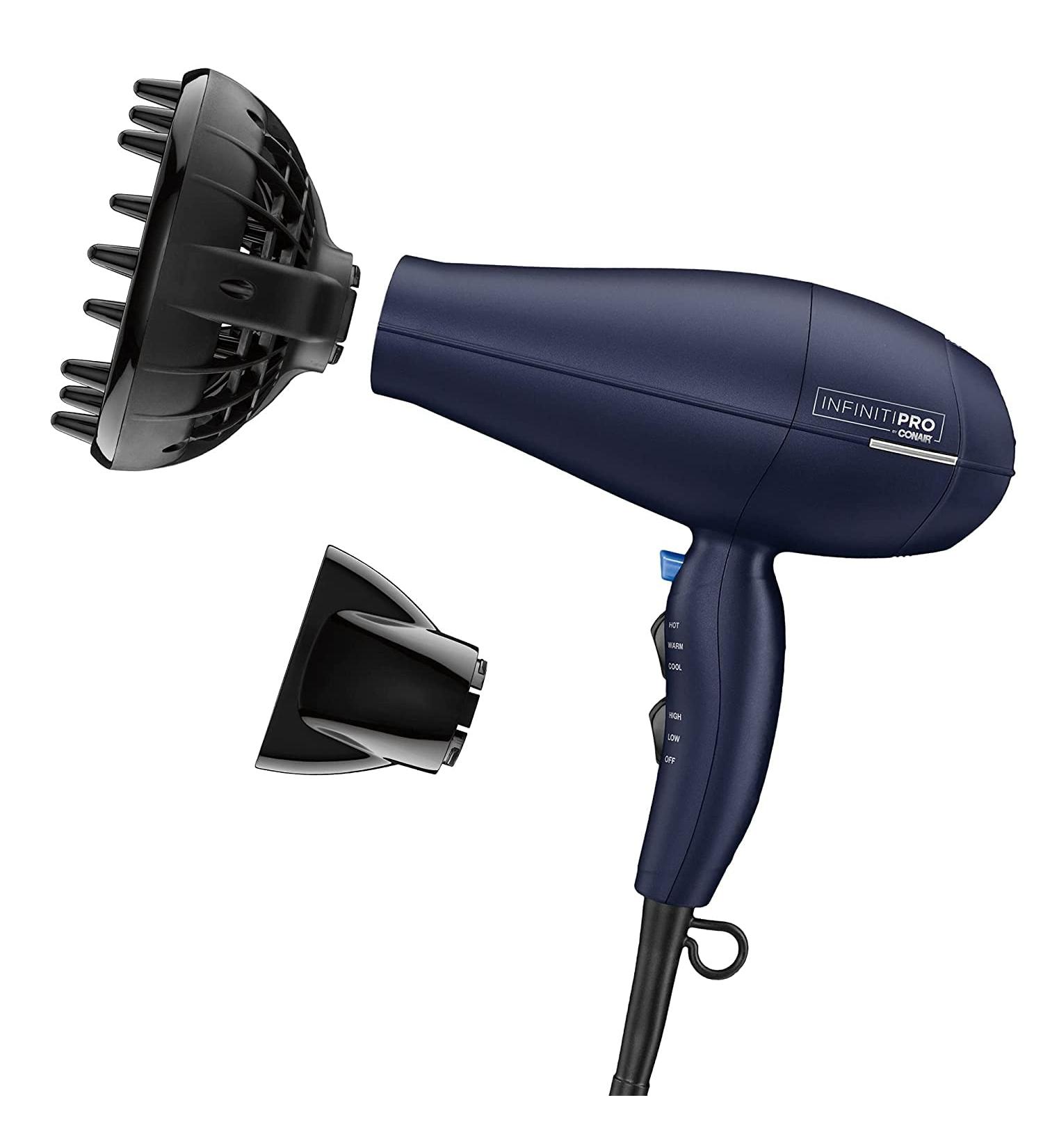 Infiniti Pro By Conair 600C Hair Dryer Includes Innovative Diffuser - Enhances Curls and Waves while Reducing Frizz - Buy Online on GoSupps.com