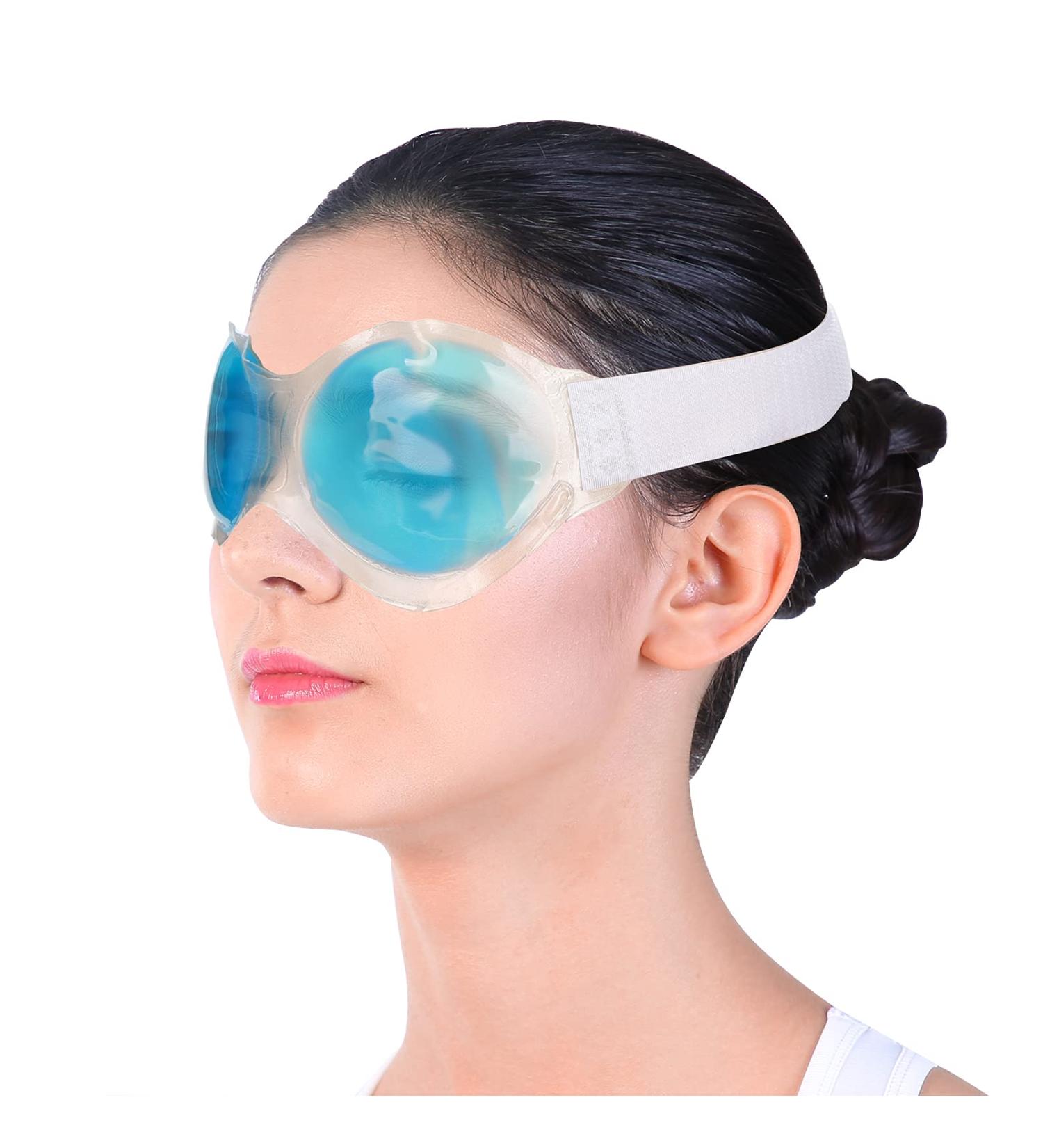 Cooling Eye Mask - Reusable Gel Hot/Cold Compress for Swollen Eyes Dark Circles & Eye Fatigue Relief (Blue) - International Shipping - Buy Online on GoSupps.com