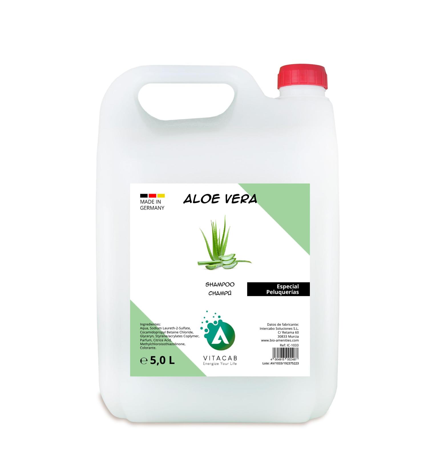 Intercabo Professional Shampoo in Bottle of 5L Aloe Vera liquid shampoo in industrial format 5 liters With filling nozzle Specially for Hairdressers 5000 ml - Buy Online on GoSupps.com