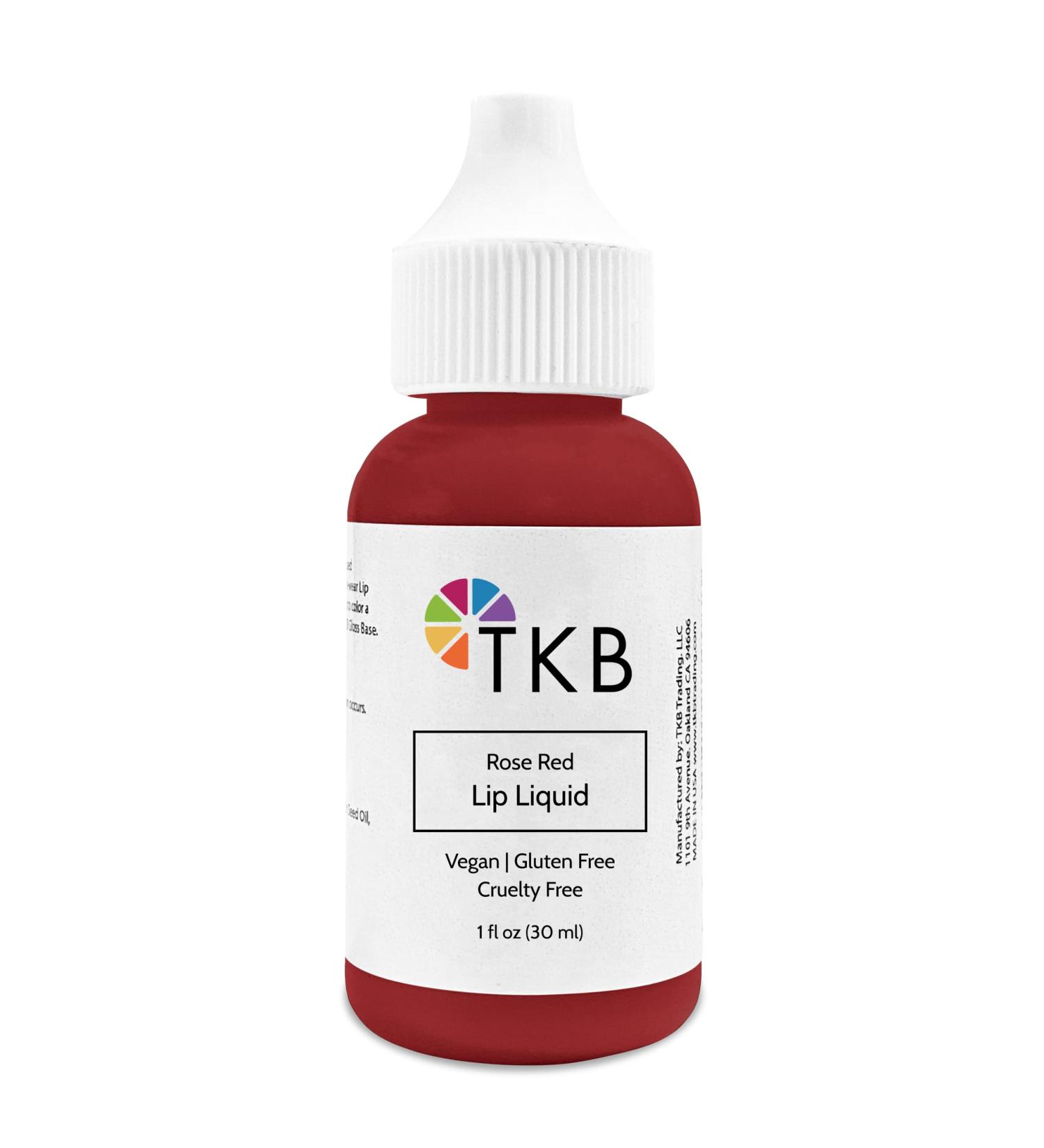 TKB Lip Liquid Color - Pigmented Liquid Lip Gloss & DIY Lipstick Colorant Made in USA - Rose Red (1oz - Buy Online on GoSupps.com