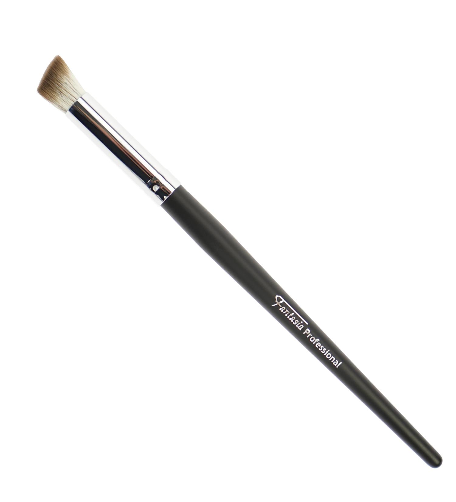 Eye shadow brush elegant makeup brush in black angled eyelid brush made of natural hair length: 17.5cm by Fantasia