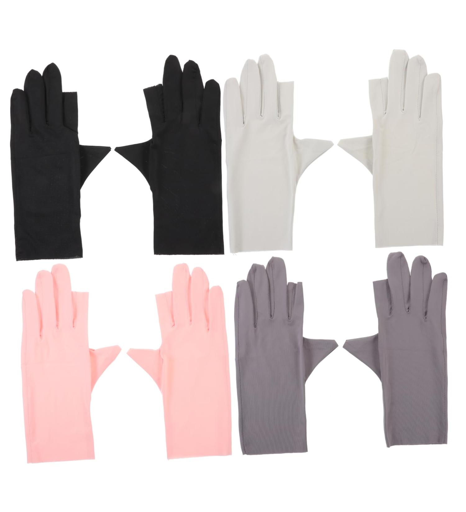 Ipetboom 4 Pairs Women's Sun Protection Gloves Gel Nail Lamp Uv Gloves Uv Gloves for Gel Manicures Uv Protection Gloves Manicure Uv Gloves for Manicure Anti-uv Nylon Accessories - Buy Online on GoSupps.com