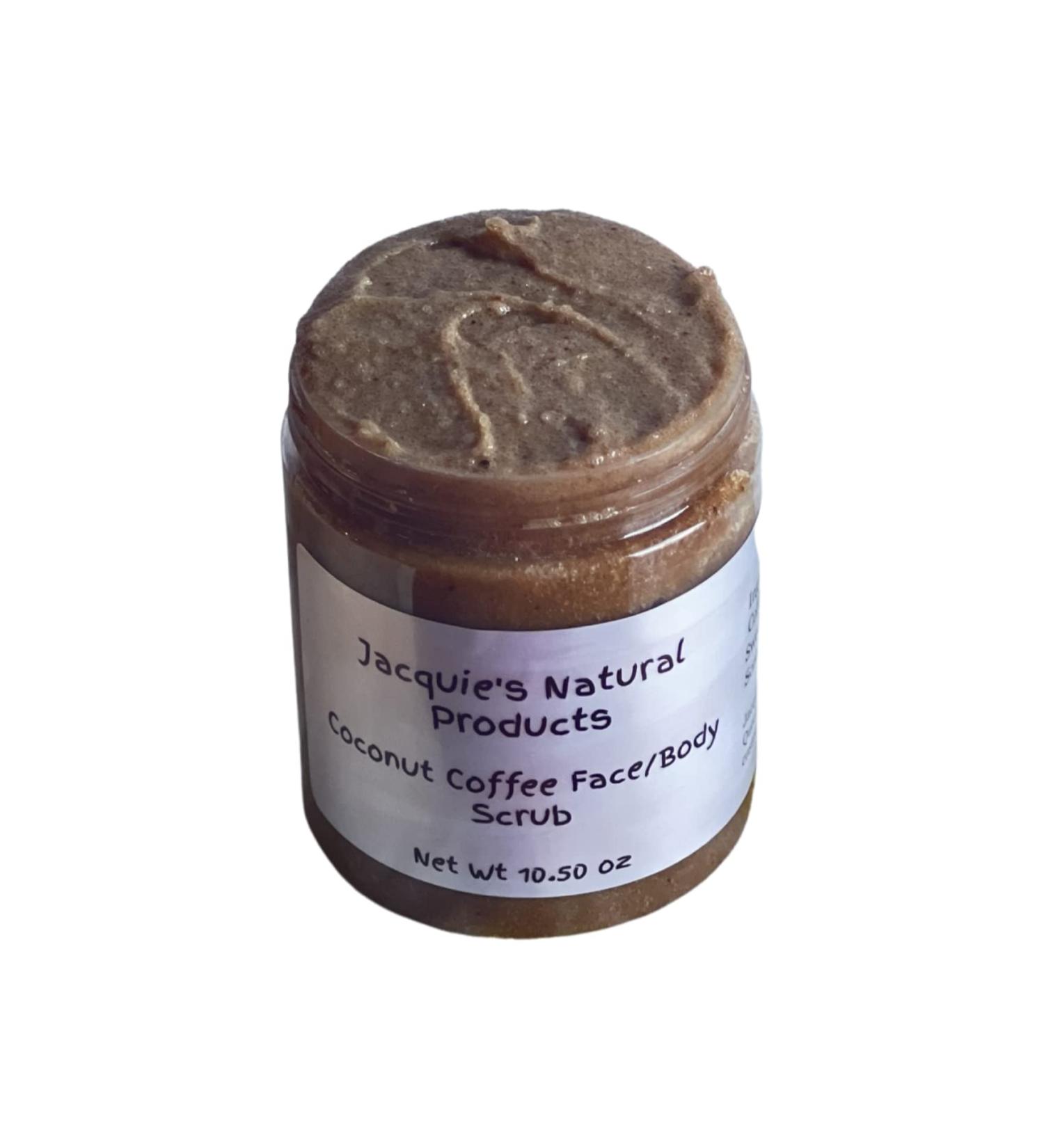 Jacquie's Natural Products Coconut Coffee Himalayan Salt Scrub 10.58 oz|Exfoliating Body Scrub| Cellulite Massaging Scrub - Buy Online on GoSupps.com