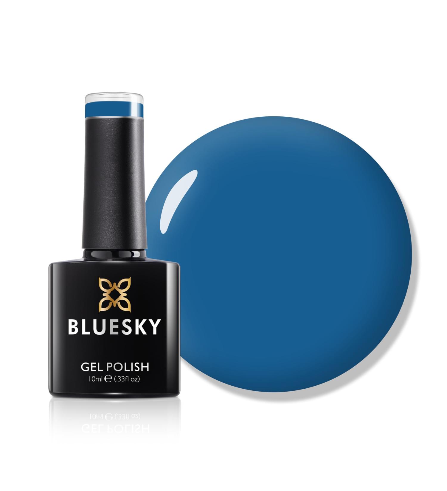 Bluesky Gel Nail Polish 10ml Dodger Blue - DC062 Blue Soak-Off Gel Polish for 21 Day Manicure Professional Salon& Home Use Requires Curing Under UV/LED Lamp