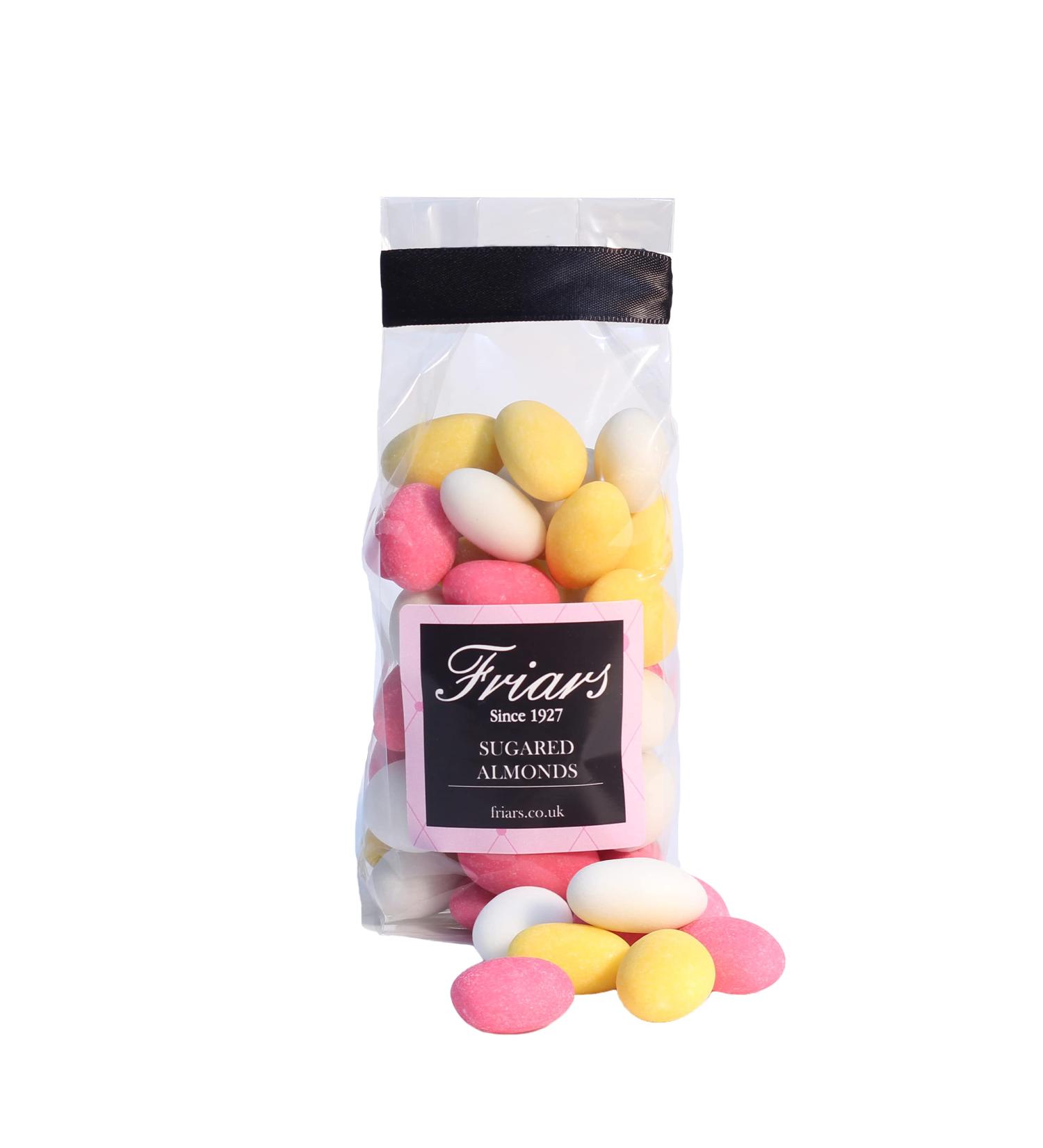 Friars Sugared Almonds Gift Bag 250g - Sweet Sugar Coated Whole Crunchy Almonds - Perfect Thank You, Housewarming, and Congratulations Gift - 250g Pack - Buy Online on GoSupps.com