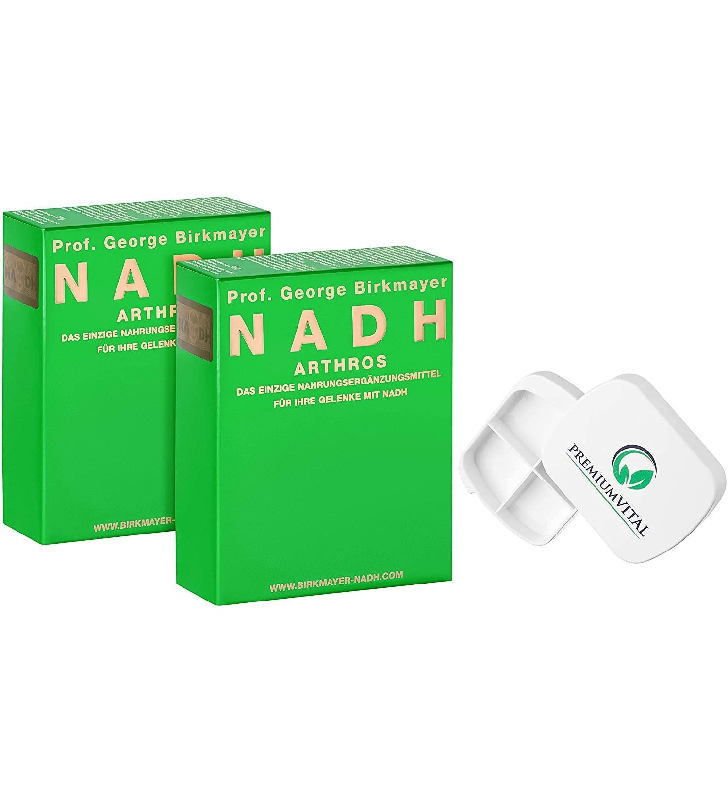 Buy 2x George Birkmayer NADH - Arthros (60 Capsules 20 mg) | Free Pill Box Offer | PremiumVital International Shipping - Buy Online on GoSupps.com