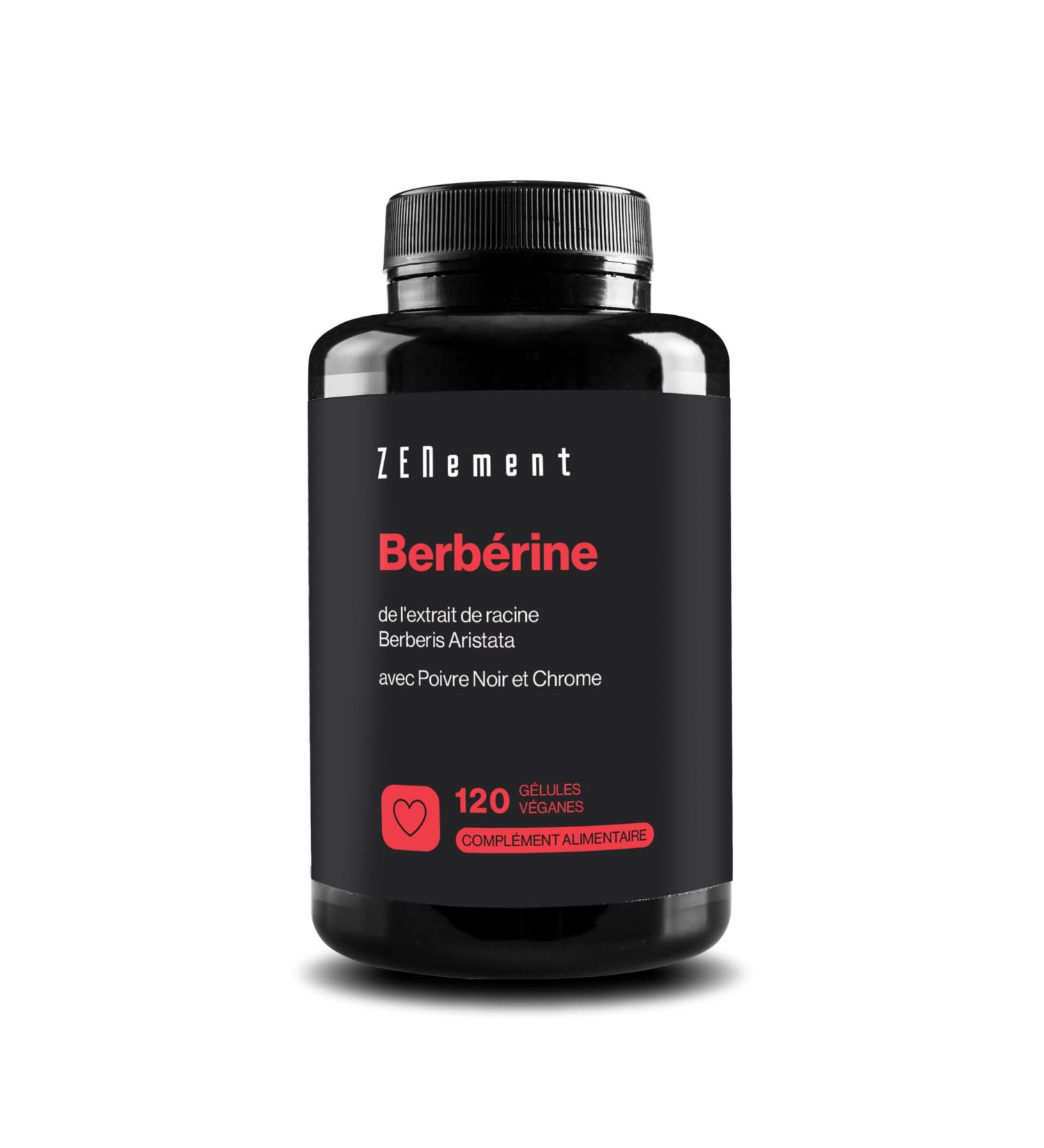 Berberine HCl - 4 Month Supply (120 Vegan Treating Capsules) - With Black Pepper and Natural Chrom - The Best Berberis Aristata Extract - Zenement - Buy Online on GoSupps.com