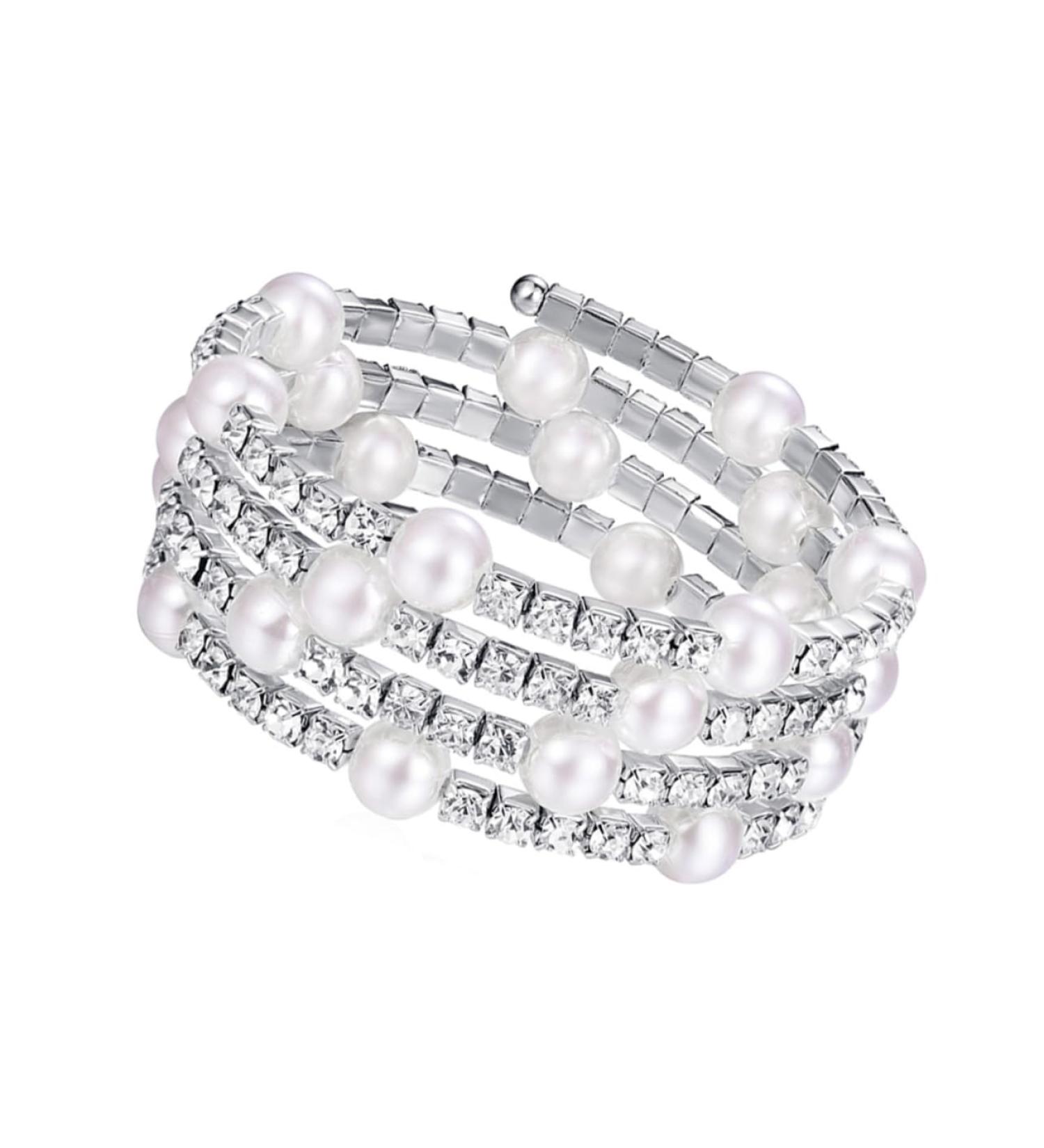 CALLARON Pearl Bracelets Bangle Bracelets for Women Diamond Bracelet Hand Jewelry Bracelet for Women Rhinestone Bracelet Women Jewelry Rhinestones Miss Clamp Drill - Buy Online on GoSupps.com