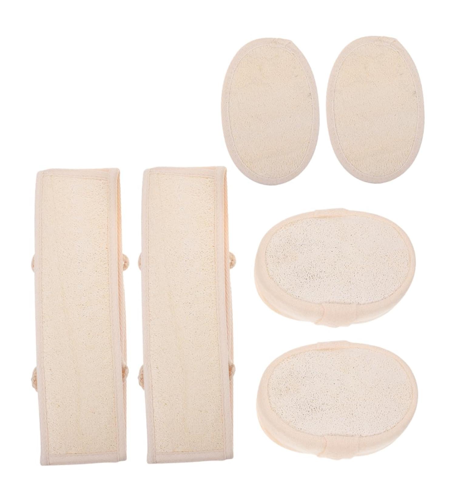 2 Sets Loofah Bath Towel Sponges - Portable Exfoliating Sponges for Spa Shower & Body Wash - Natural Cotton Scrub for Ultimate Clean - Buy Online on GoSupps.com