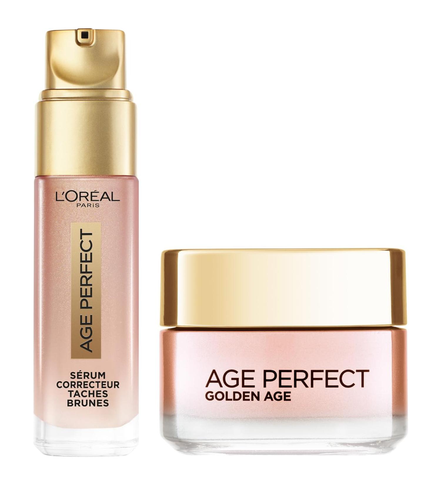 L'Or al Paris Age Perfect Golden Age Re-Fortifying Rosy Day Cream 50 ml + Dark Spot Correcting Serum 30 ml - Buy Online on GoSupps.com