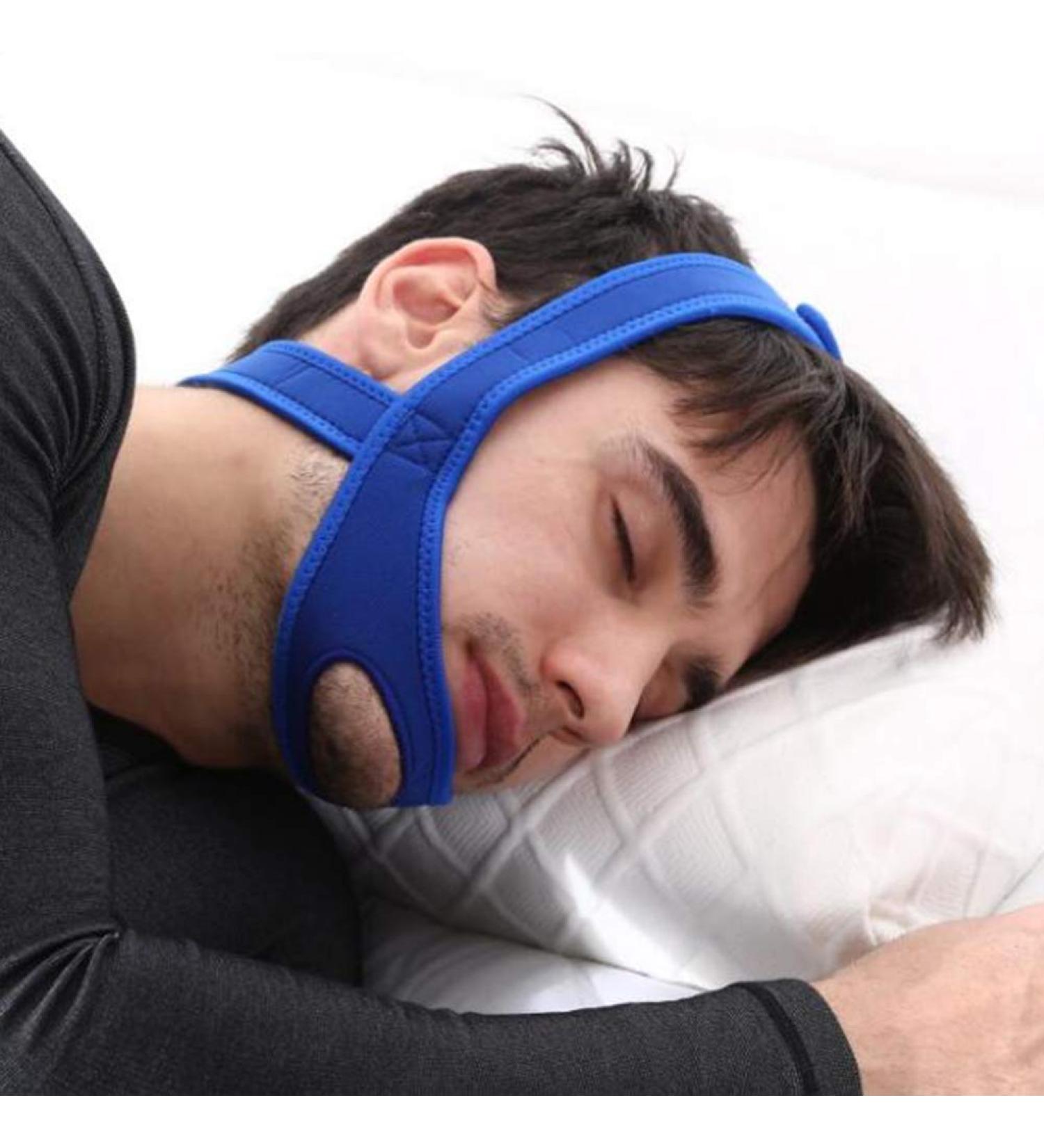 Anti Snoring Chin Strap - Most Effective Solution for Better Sleep - Blue - Buy Online on GoSupps.com