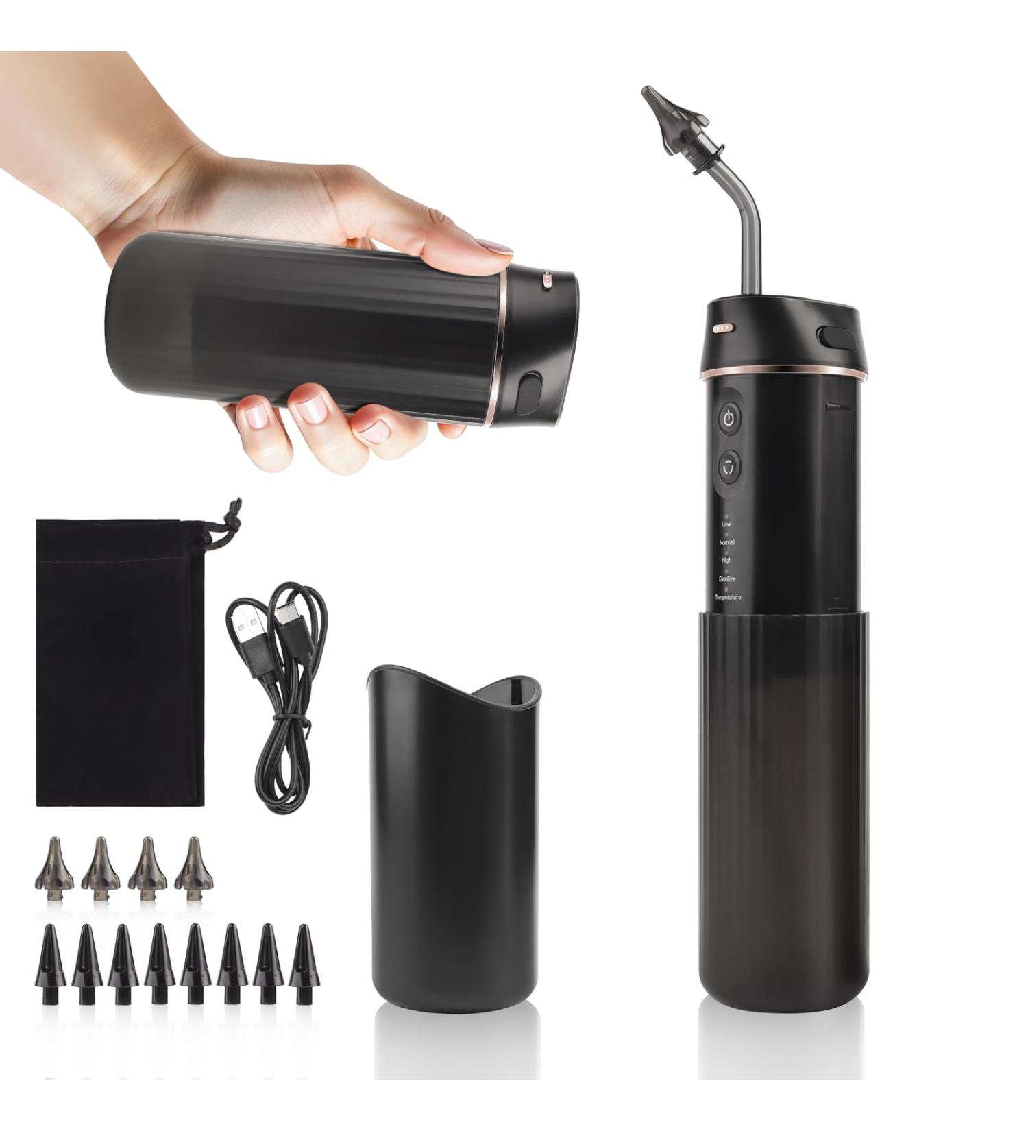 Berrcom Ear Wax Removal Kit with Sanitizing Mode & 6 Nozzles - Upgraded Electric Ear Cleaner and Irrigation System 3 Pressure Settings One-Piece Tank IPX7 Waterproof USB-C - Buy Online on GoSupps.com