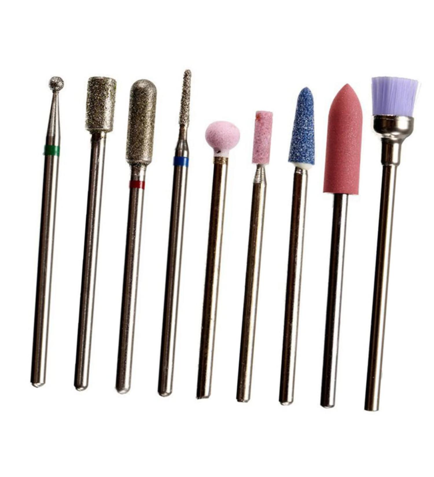 minkissy Nail Set Manicure Drill Bits Nails Kit Diamond Drill Bits Professional Nail Drill Acrylic Nails Drill Bit Acrylic Nail Polishing Kit Nail Kits Corundum Earphone Metal - Buy Online on GoSupps.com