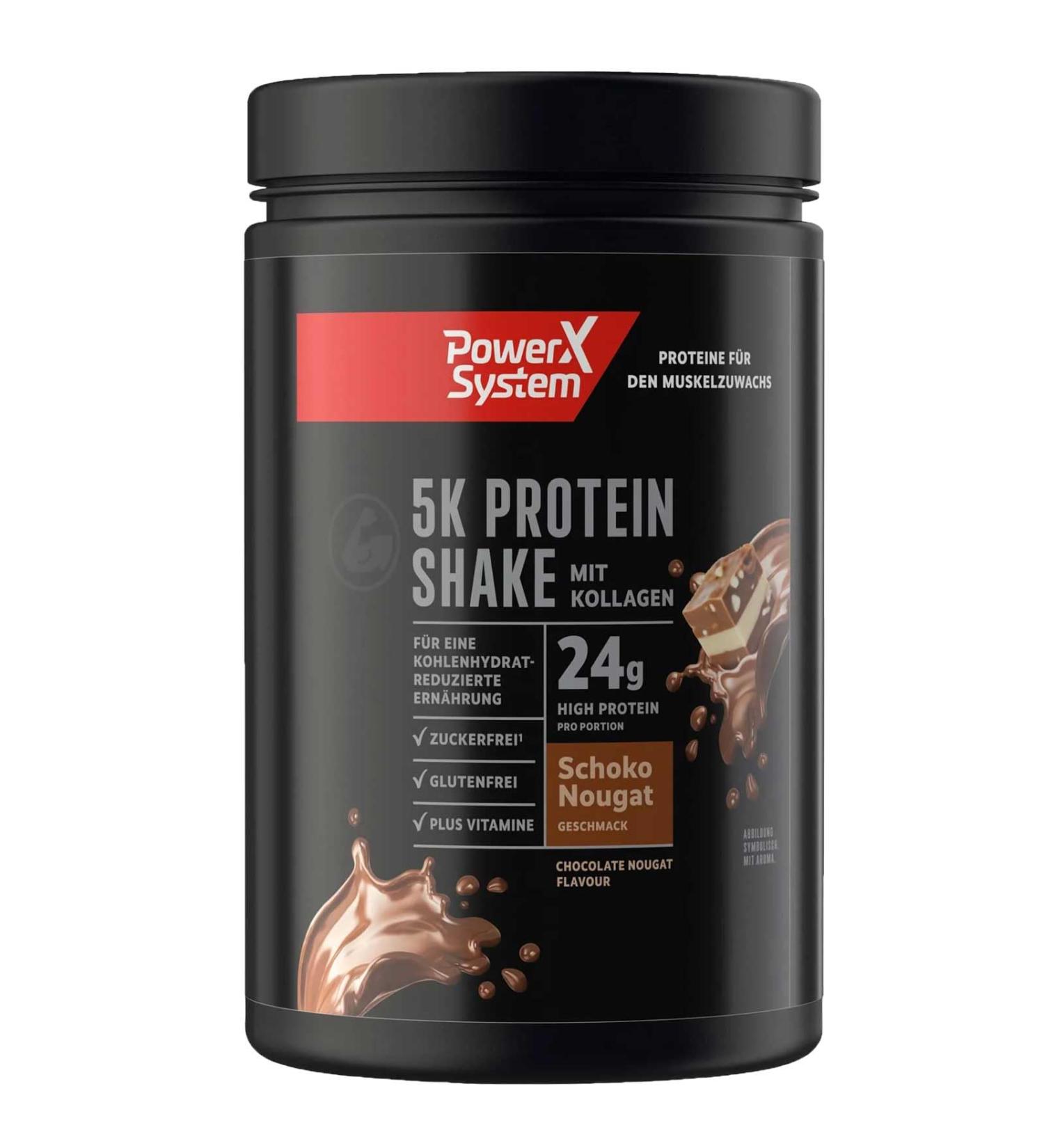 5K Protein Shake Chocolate Nougat - 360g Multi-Component Protein Powder for Optimal Fitness - Buy Online on GoSupps.com