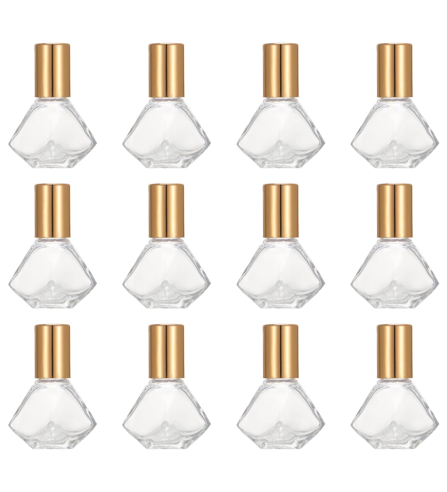 Beavorty 12-Pack Glass Roller Bottles for Essential Oils & Makeup Remover - Travel-Friendly Durable and Stylish - Buy Online on GoSupps.com