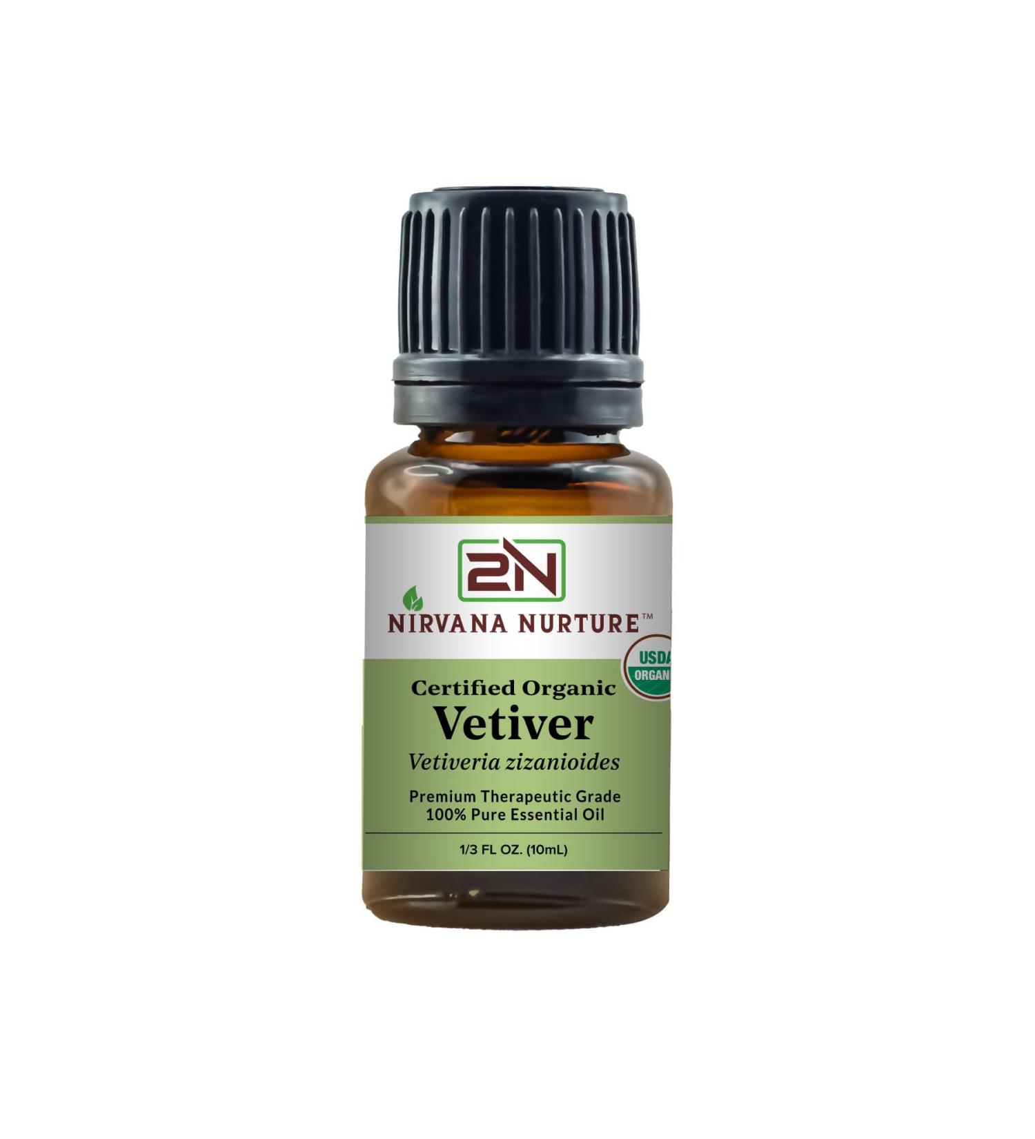Buy USDA Certified Organic Vetiver Essential Oil | 100% Pure & Therapeutic Grade for Aromatherapy Skin & Hair Care | 0.34 Fl Oz - Buy Online on GoSupps.com