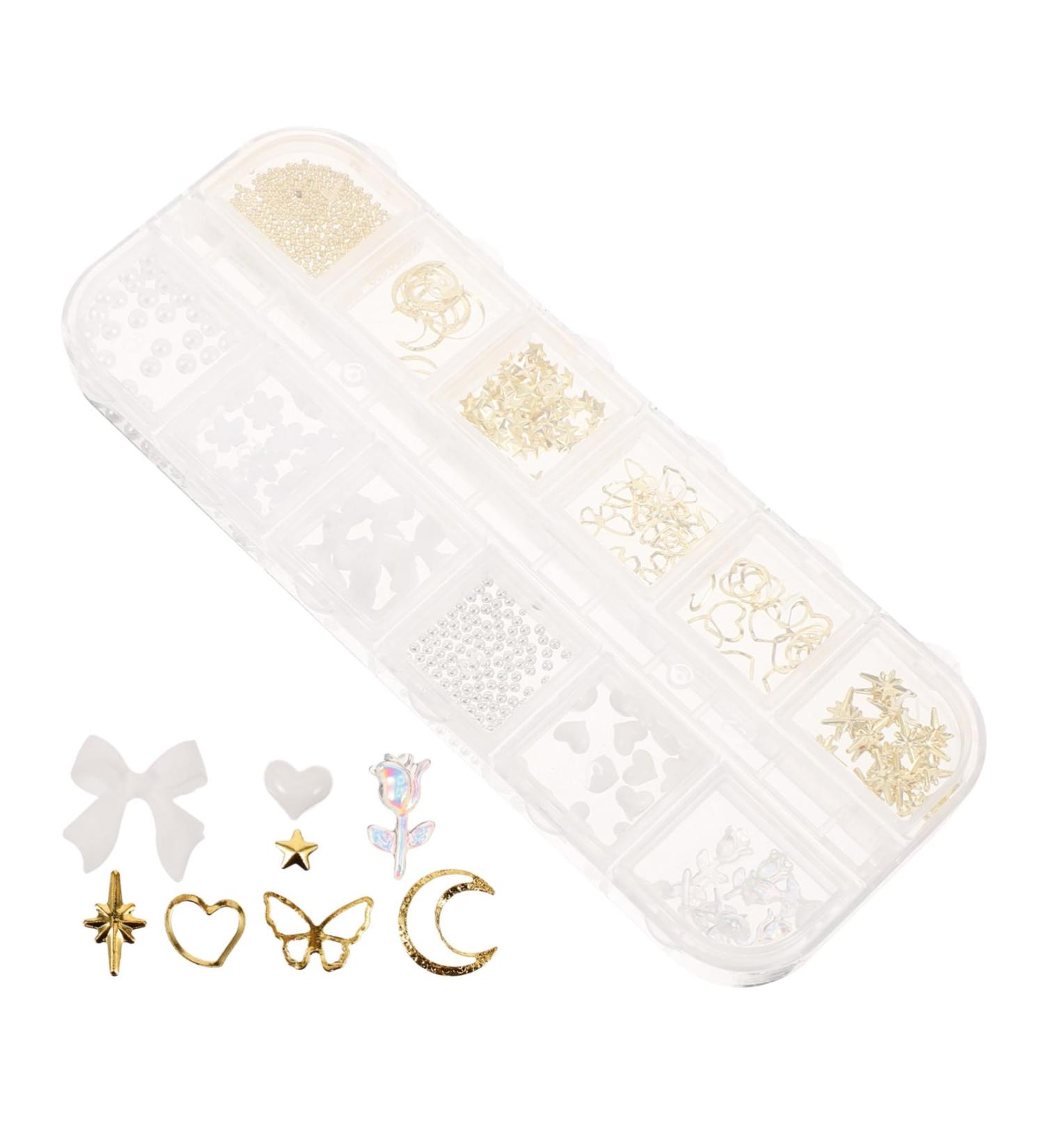 FRCOLOR 1 Box Nail Accessories Nail Art Stickers Butterfly Nail Art Nail Decoration Nail Charms Nail Pendant for Gel Nails Jewellery Small Component 15.00X5.30X1.50CM As Shown - Buy Online on GoSupps.com