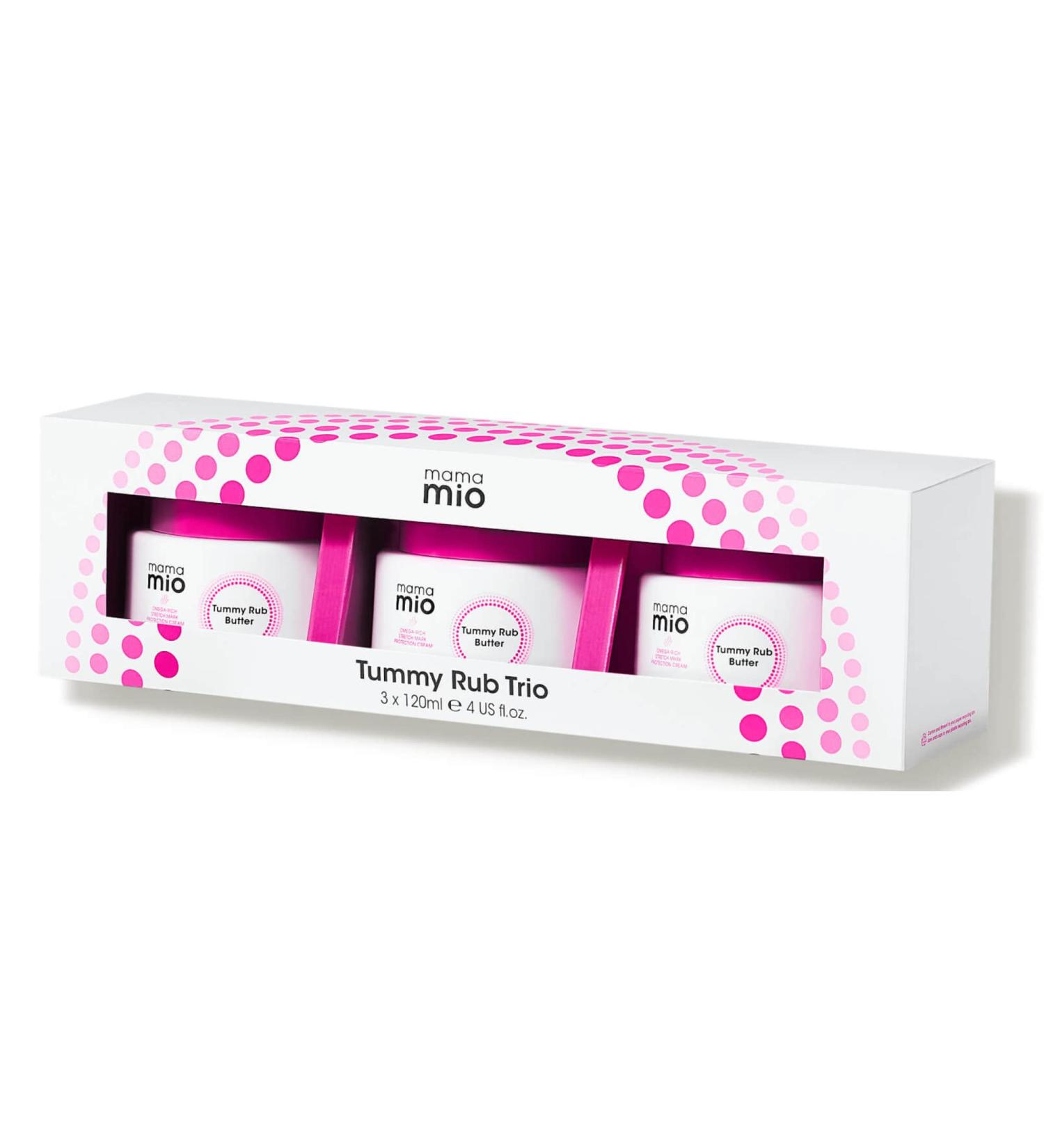 Mama Mio Tummy Rub Trio Pregnancy Gift Set | Tummy Rub Butter Stretch Mark Protection Cream Kit | Pamper Set for Mum-to-Be Various 360 ml (Pack of 1) - Buy Online on GoSupps.com