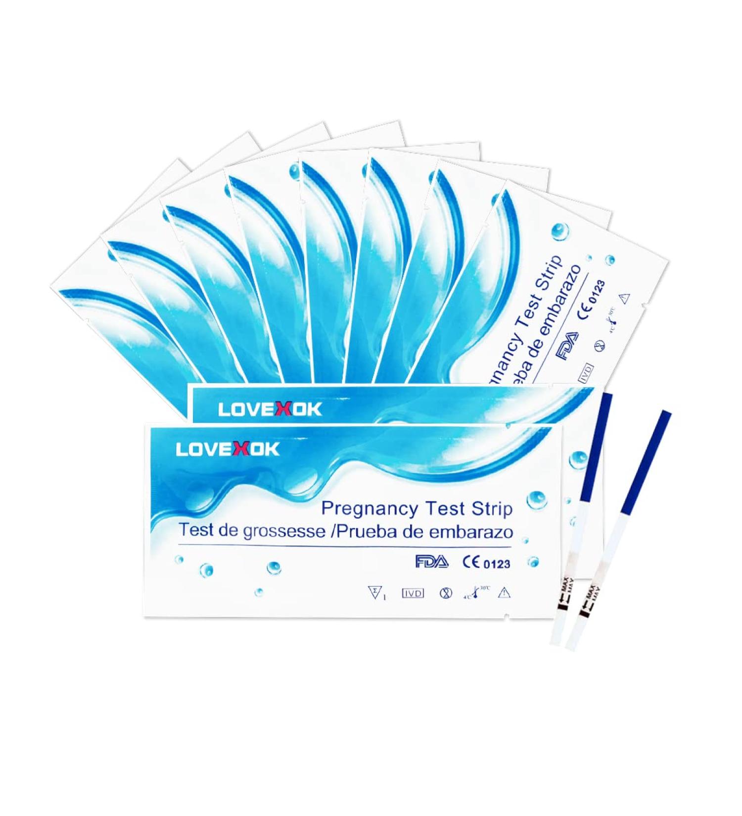 LOVEXOK Urine Pregnancy Test Strips Home Self-Checking 10 Count - Buy Online on GoSupps.com