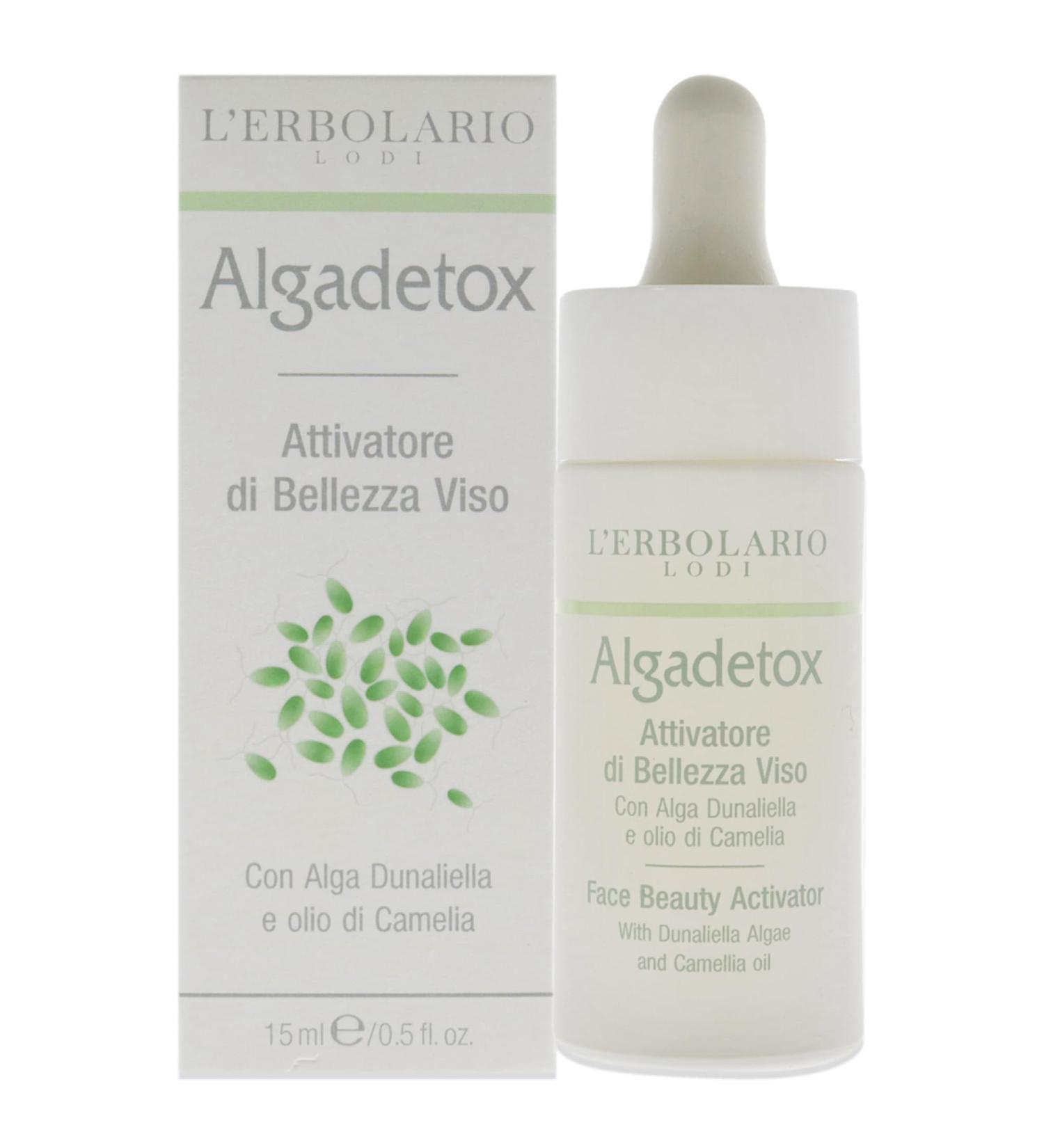L'Erbolario Algadetox Face Serum Beauty Activator - Helps Skin Feel More Toned - Contains Microalgae Oil - Works To Maximize The Positive Effects Of Face Creams - Intensely Nourishes Skin - 0.5 Oz
