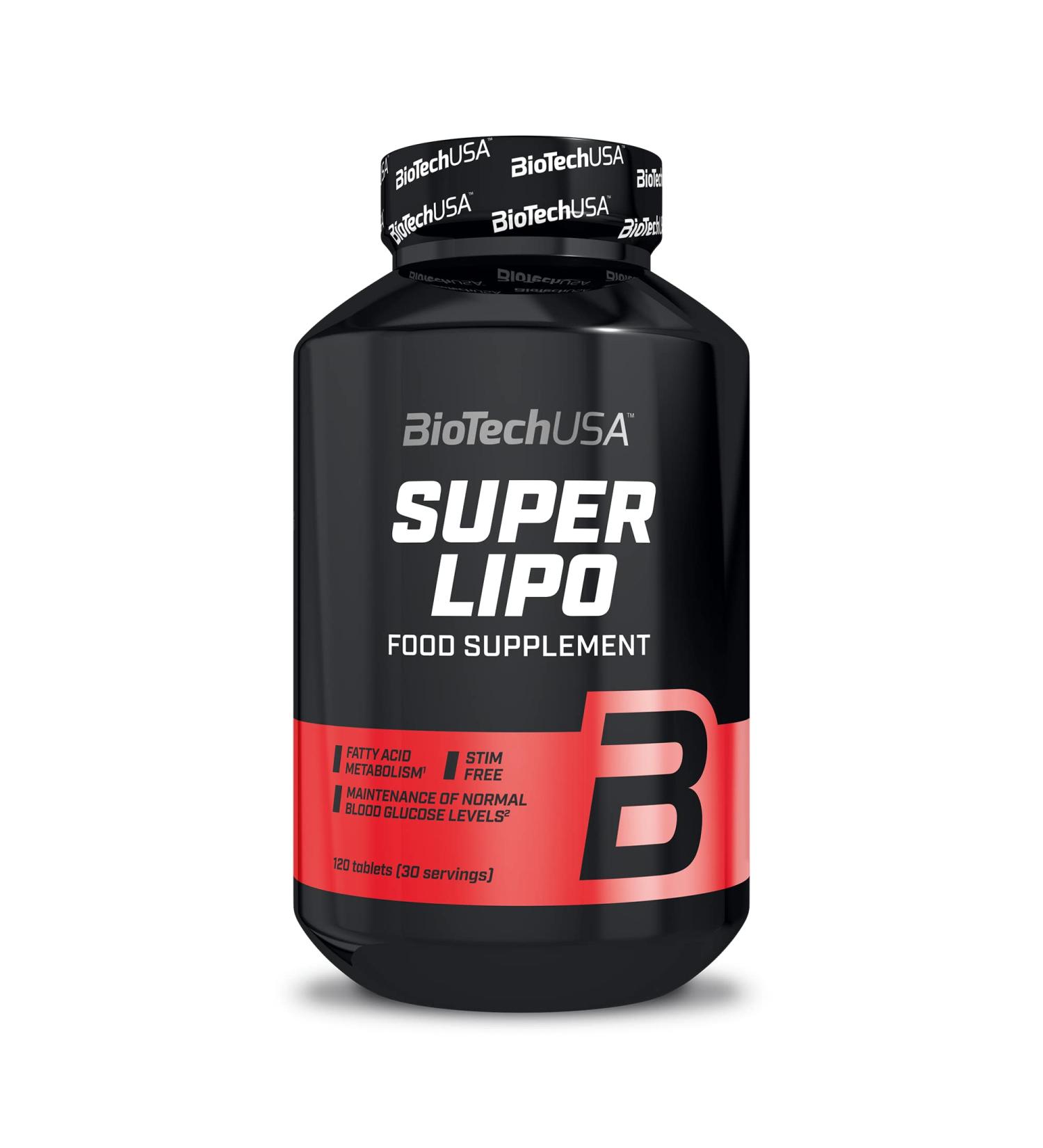 BioTechUSA Super Lipo Caffeine-Free Supplement - L-Carnitine CLA HCA & Green Tea Extract 120 Tablets - Optimize Weight Loss & Boost Metabolism - Buy Online on GoSupps.com