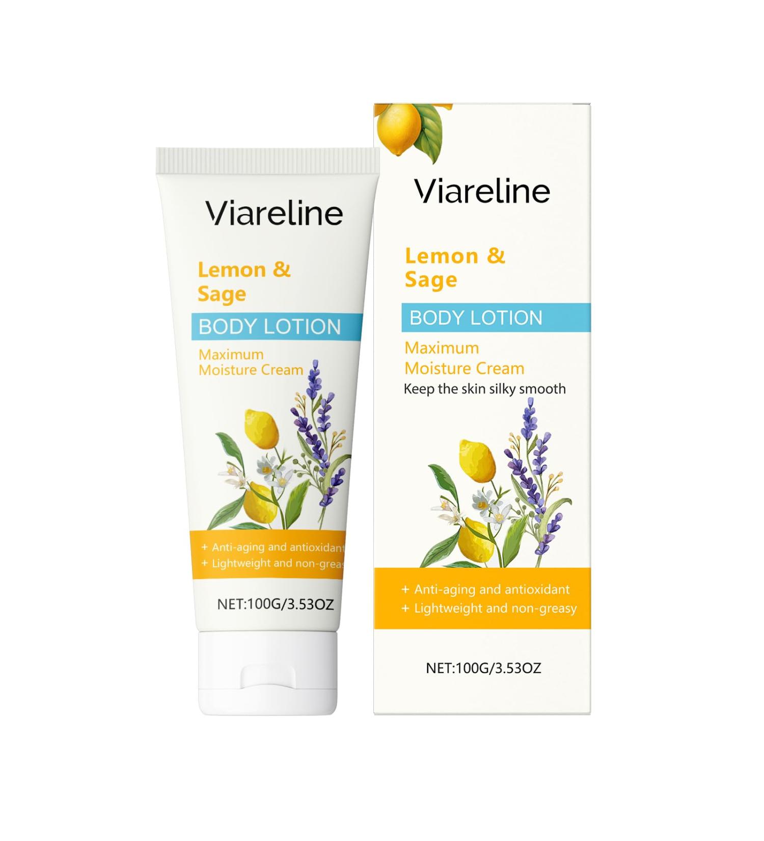 Viareline Lemon Sage Moisturizing Body Lotion Gently Moisturizes Skin Improves Dry Daily Care - Buy Online on GoSupps.com