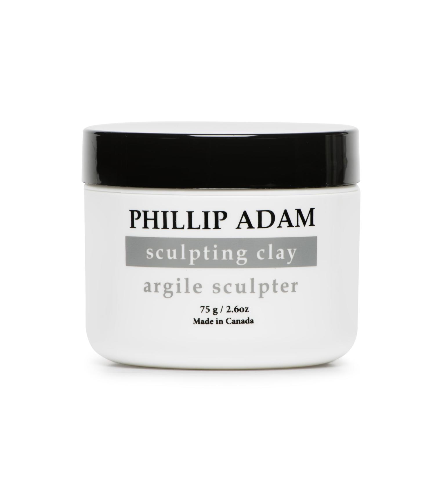 Phillip Adam Sculpting Hair Clay for Strong Hold and Matte Finish - With Bentonite Clay and Natural Beeswax - All Natural Based - 2.6 Ounce