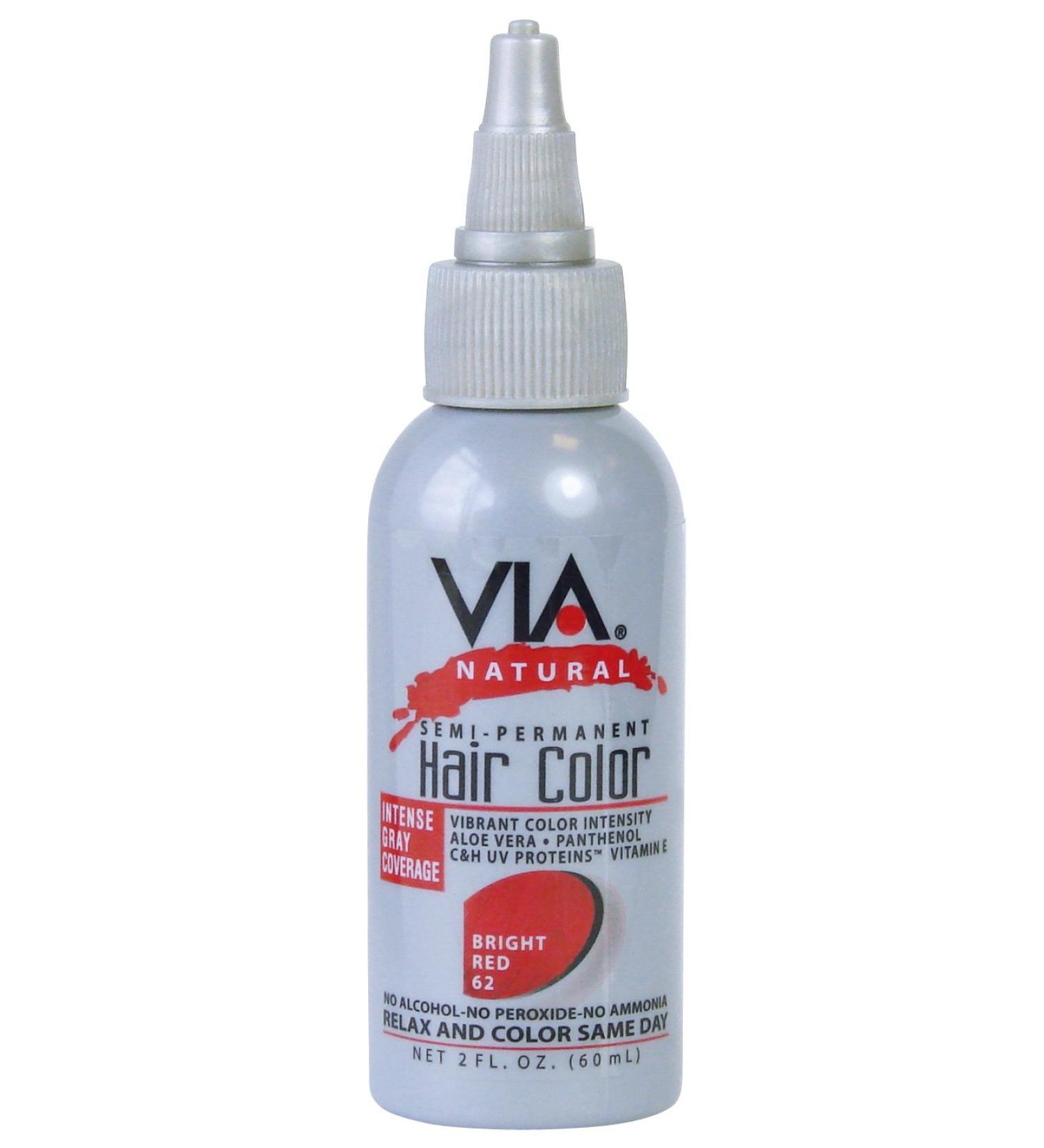 Via Natural Semi-permanent Hair Color 2 Oz Sunset Red #60