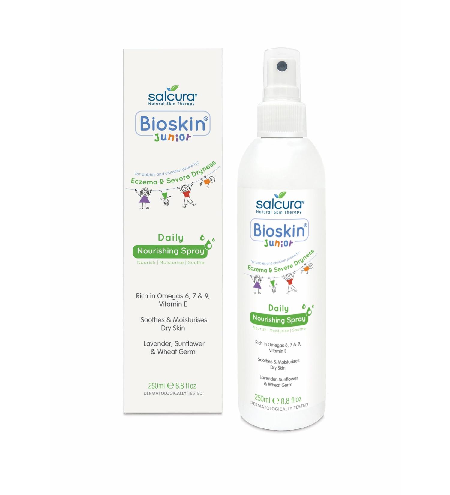 Salcura Bioskin Junior Daily Nourishing Spray Moisturises Dry Itchy Skin 250ml 250 ml (Pack of 1) - Buy Online on GoSupps.com