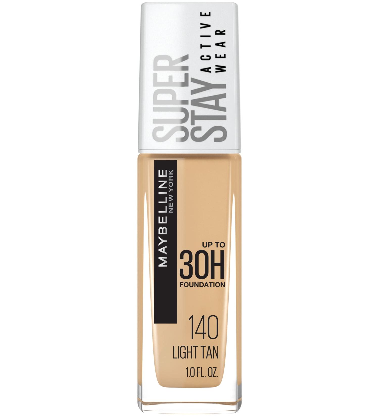 Maybelline Super Stay Full Coverage Foundation 140 Light Tan - Long-Lasting, 1 fl oz (30 ml) - Buy Online on GoSupps.com