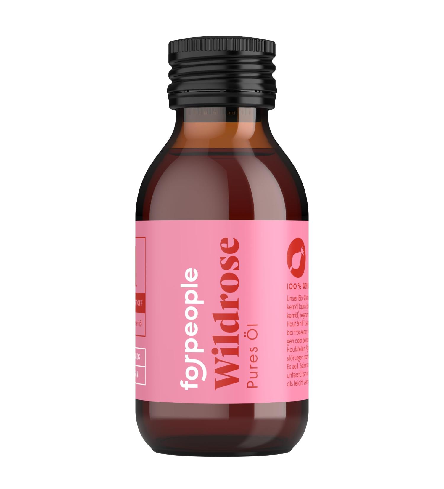 forpeople Huile de p pins d' glantier bio 50 ml - Huile de rose musqu e 100 % pure pour le visage le corps et les cheveux - Huile de rose musqu e biologique et organique - Press e froid - Buy Online on GoSupps.com