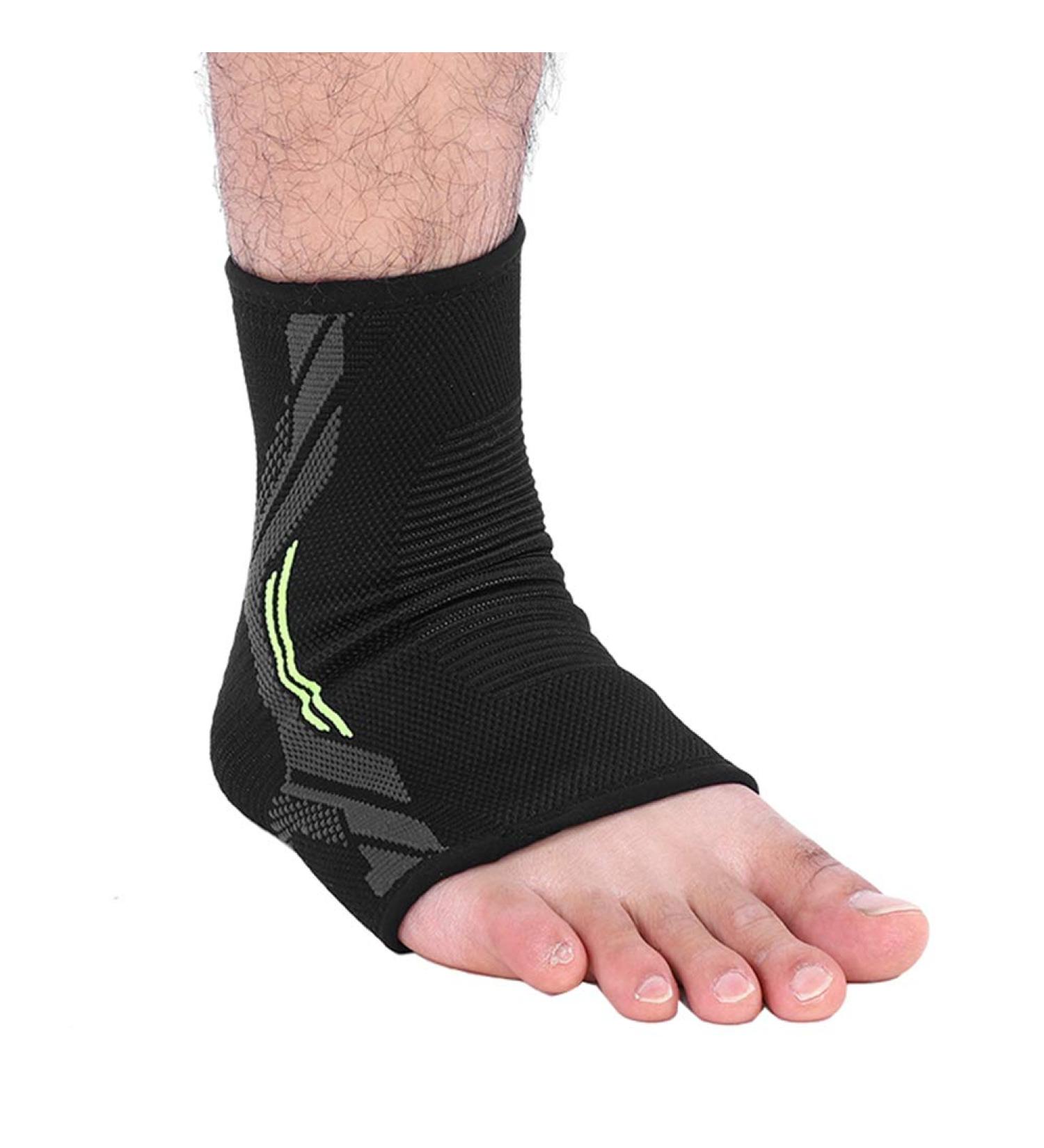 Buy Water Absorbent Breathable Spandex Ankle Brace - Three Dimensional Knitting Support for Sports - M Size Black - Buy Online on GoSupps.com