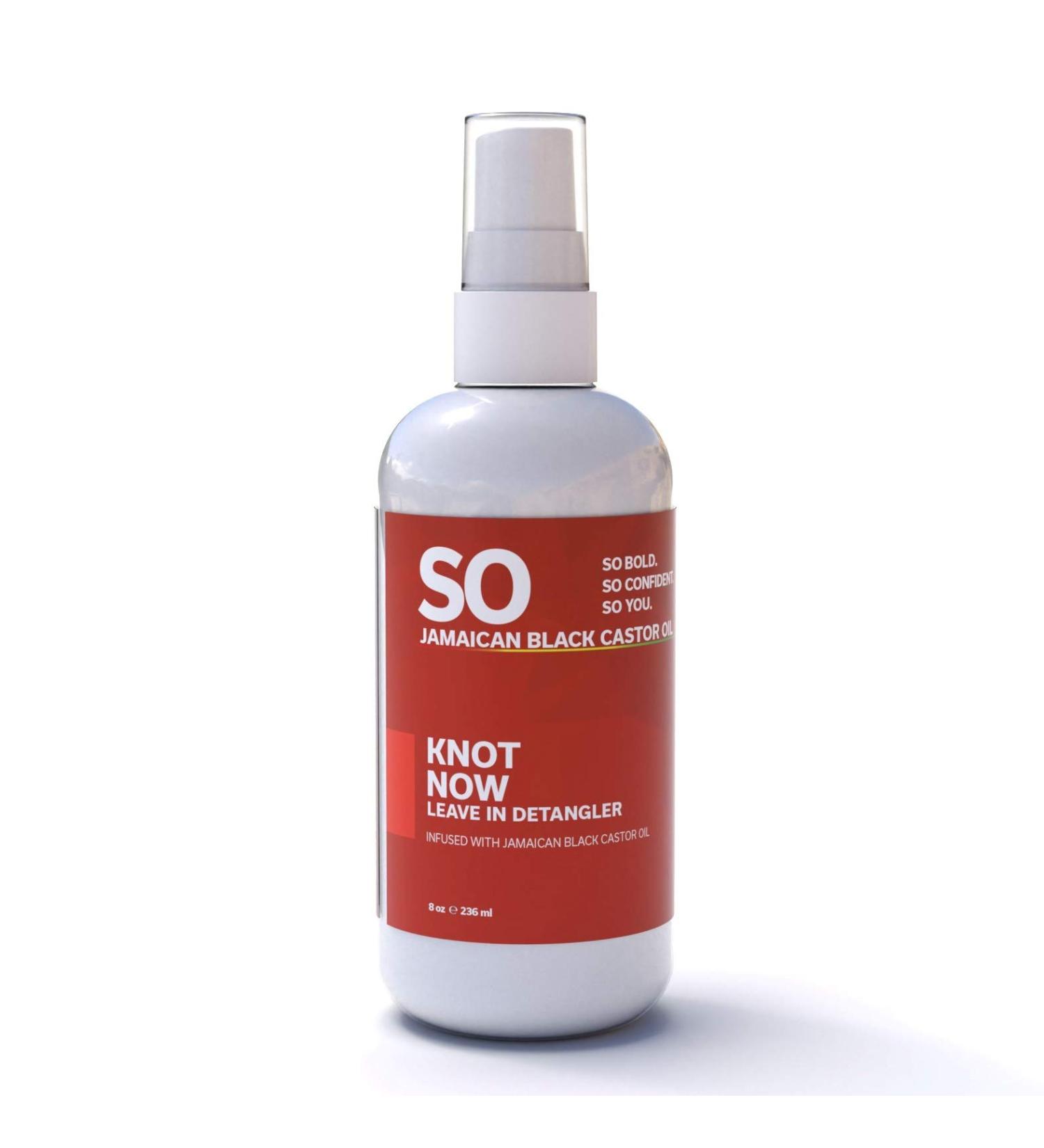 SO Jamaican Black Castor Oil Knot Now Leave-In Detangler Spray 8 Fl Oz - Paraben-Free Smooth Conditioning & Detangling Spray - Buy Online on GoSupps.com
