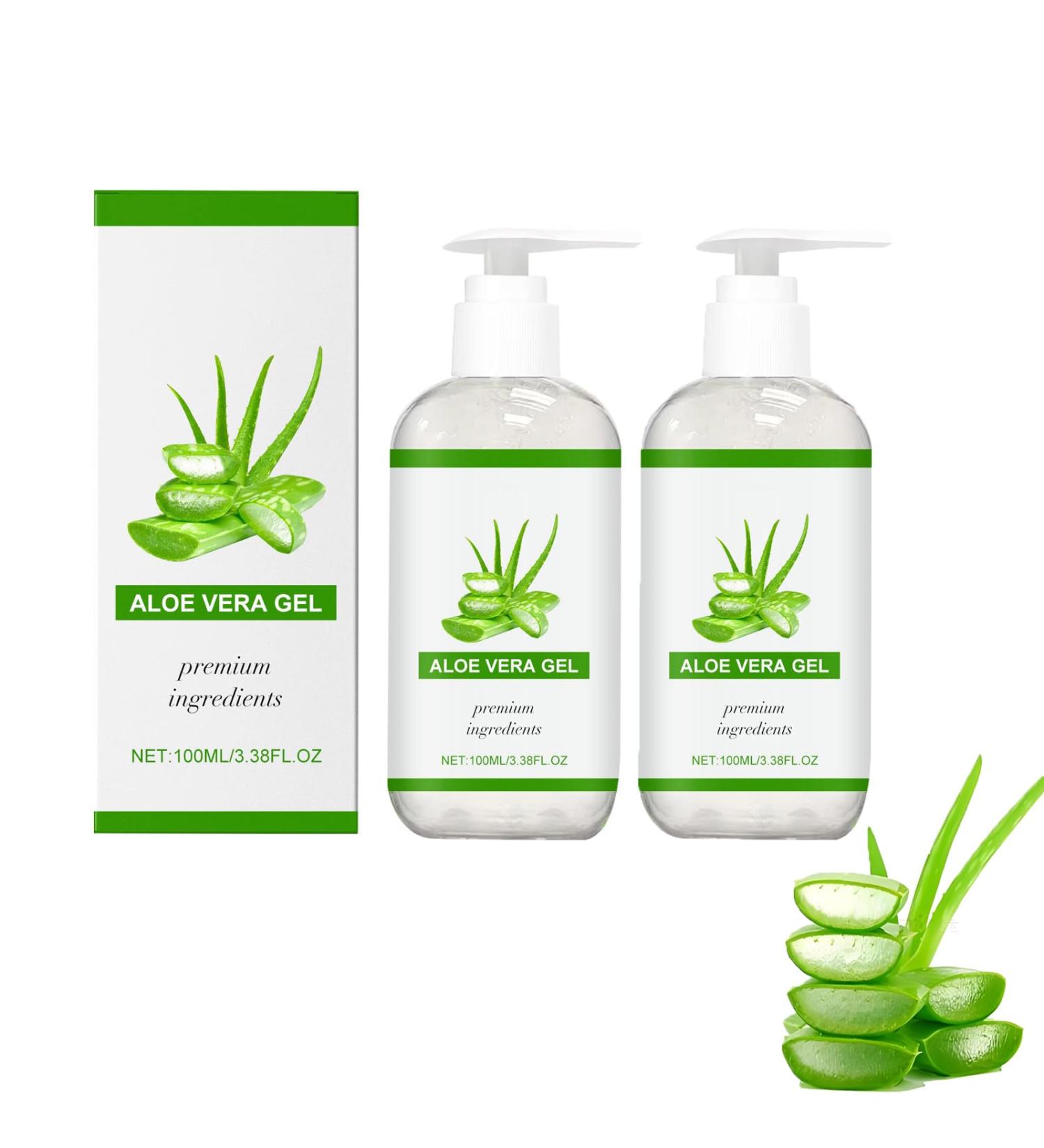  Generisch 100% Pure Aloe Vera Gel - 100ml - Organic aloe vera gel for the face natural moisturizing soothing and nourishing cream - After-sun - Daily moisturizing care (2) - Buy Online on GoSupps.com