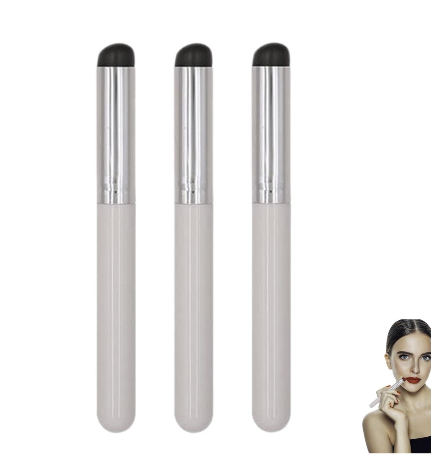 Silicone Lip Brush 3 Reusable Lip Makeup Applicator Silicone Makeup Brush Silicone Lip Balm Applicator Multifunctional Tool for Lipstick Eyeshadow Lip Gloss Concealer - Buy Online on GoSupps.com