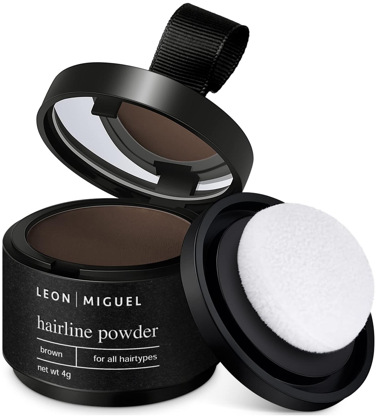 Leon Miguel Approach Powder - Waterproof Hair Concealer for Men & Women | Invisible Hair Makeup | 4G Brown - Perfect for Hairline Compression - Buy Online on GoSupps.com