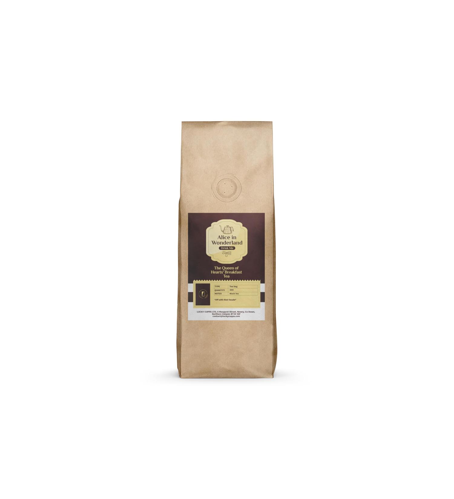 Lucky Cuppa's "Drink Me Potion" The Queen of Hearts' Breakfast Tea - Quality Dark Loose Tea - Alice in Wonderland Tea Gifts - 200 Tea Bags - Buy Online on GoSupps.com