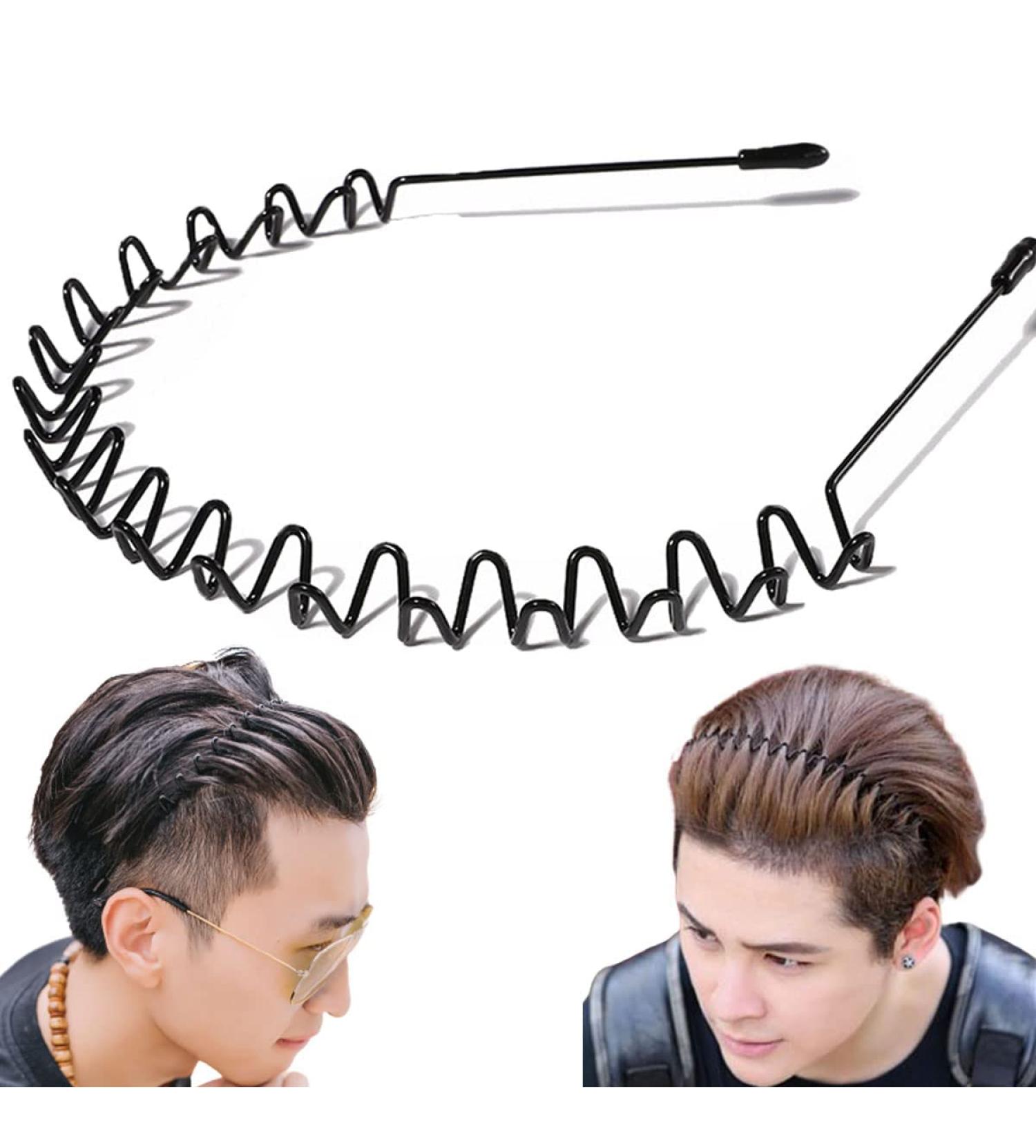 Vrose Flosi Metal Hair Bands for Men and Women - Non Slip Headbands for Makeup, Skincare, and Sports - Wavy Spring Wire Hair Band - Buy Online on GoSupps.com