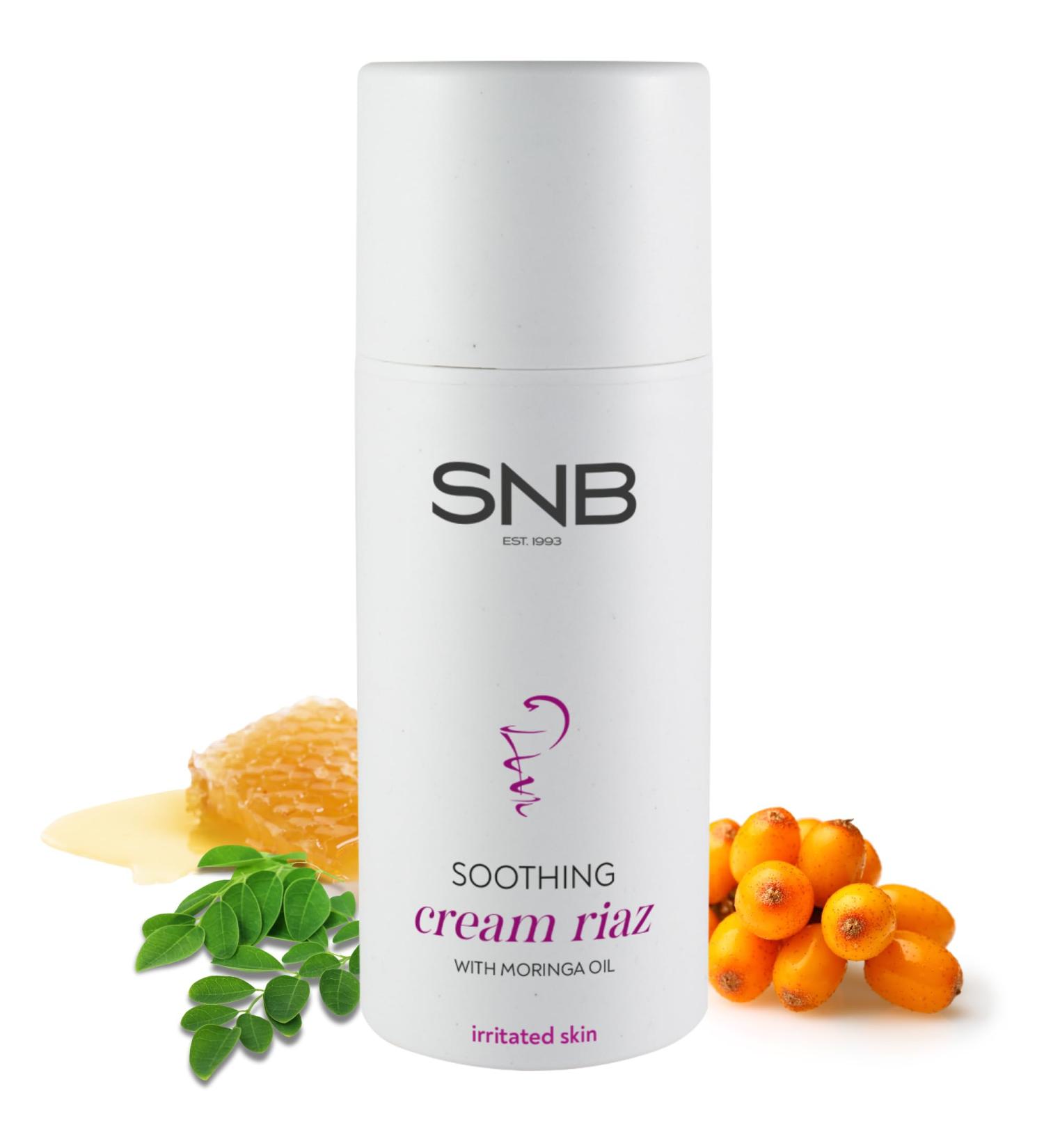  NAILUP by SNB SNB Professional RIAZ Soothing Cream 100 with Moringa Oil Zeolite Propolis Extract Allantoin Ichthyol | Skin and Facial Care | Face Cream | With 85% Natural Ingredients - Buy Online on GoSupps.com
