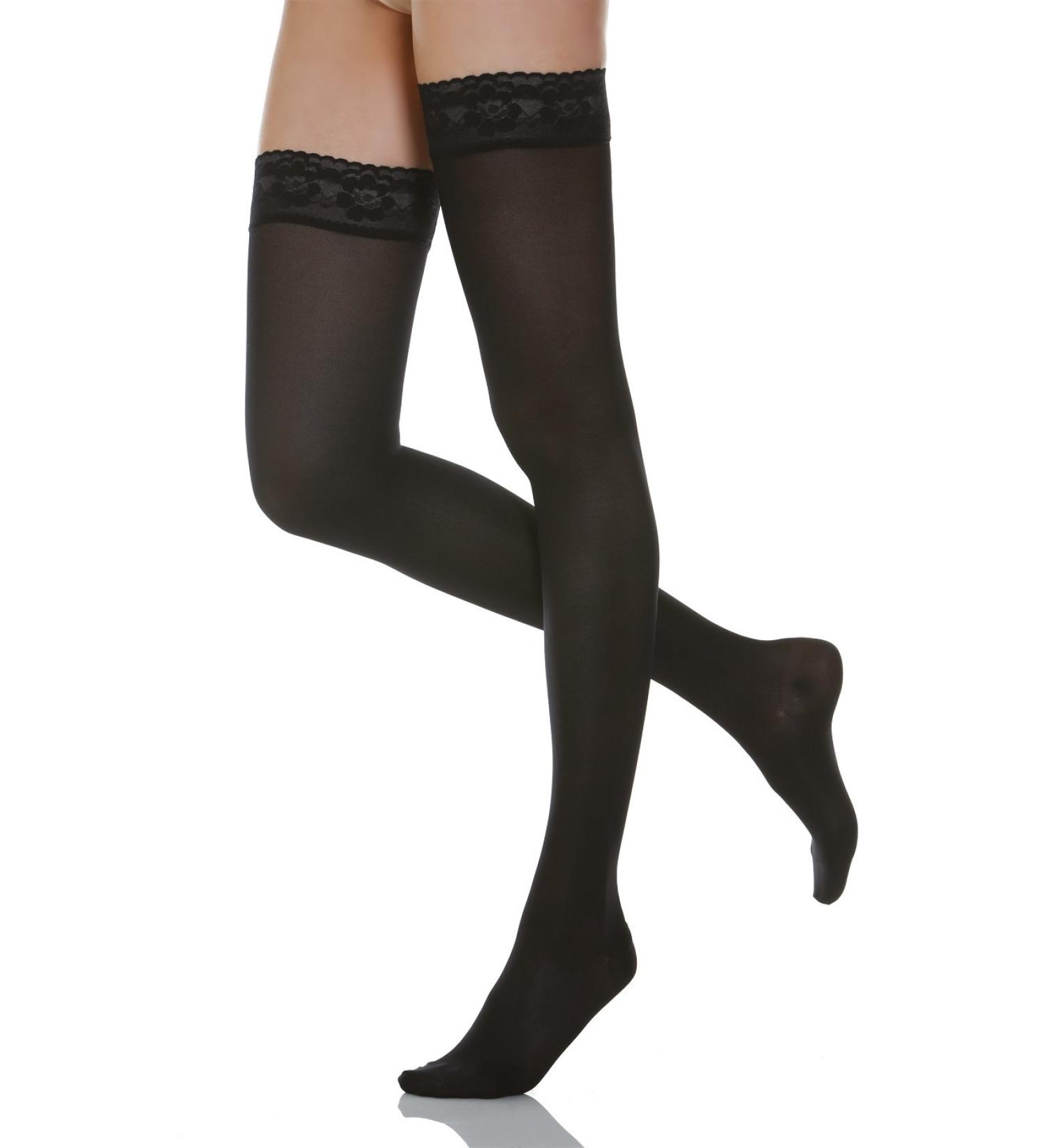 Shop Relaxsan Microfiber 770M Women s Compression Stockings - 12-17 mmHg Thigh Support Silicone Grip 70 Den - Black Size L - International Shipping Available - Buy Online on GoSupps.com