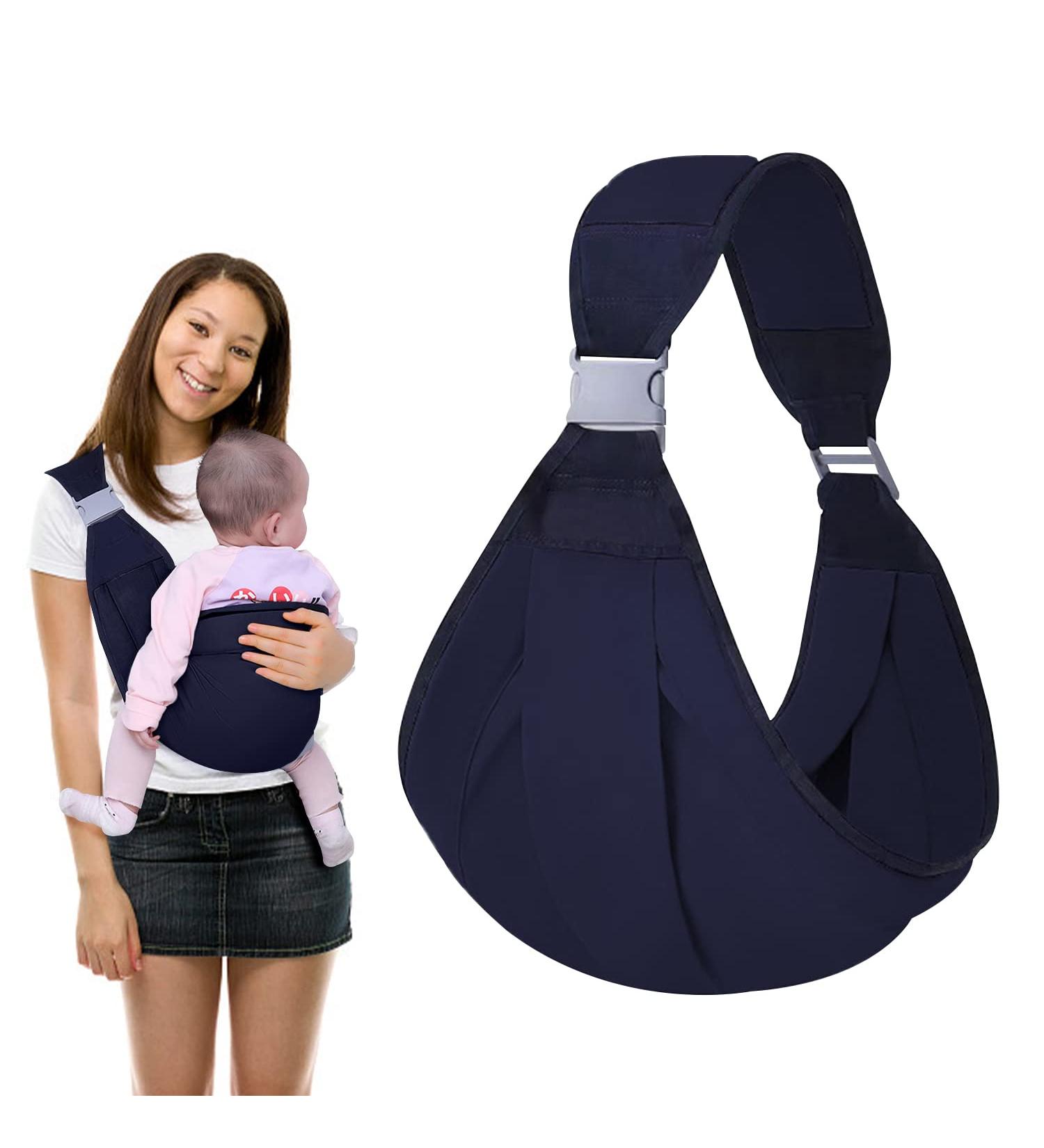 Breathable Navy Blue Baby Sling Carrier - Adjustable, Safe & Soft for Newborns | Portable & Convenient for Outings - Buy Online on GoSupps.com