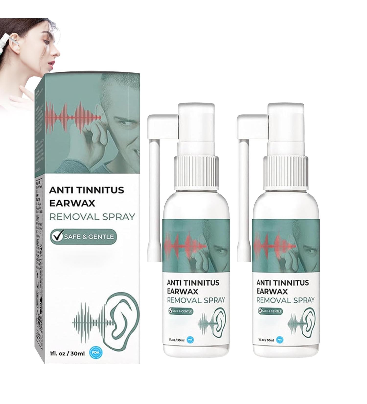 Hearing Restoration Spray Anti Tinnitus Earwax Removal Spray Earwax Cleaning Spray Tinnitus Spray for Ear (2PCS) - Buy Online on GoSupps.com