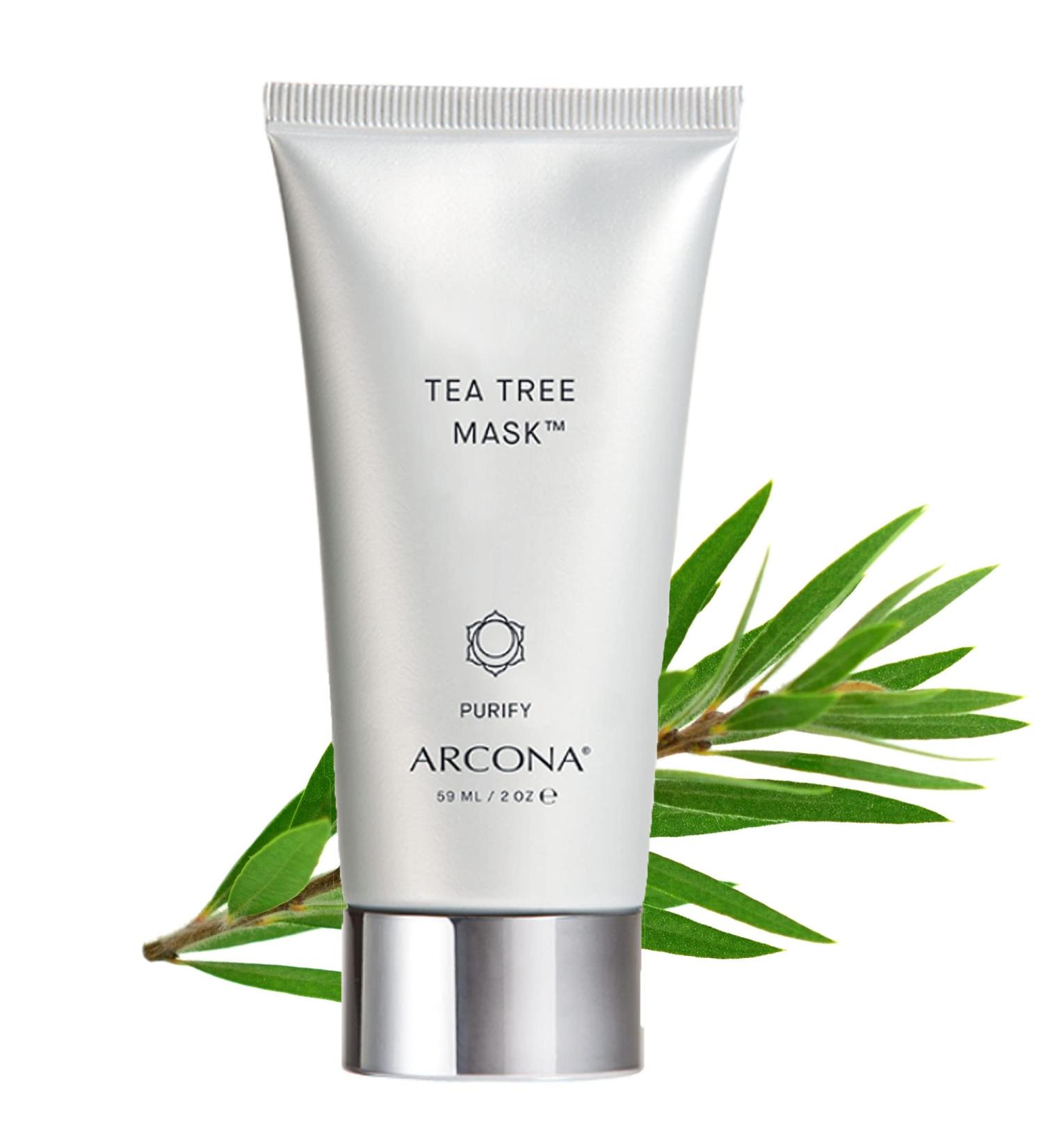 ARCONA Tea Tree Mask | Clears Breakouts & Calms Skin with Tea Tree Grapefruit Sulphur & Lavender Extracts | Premium Skincare Made in the USA - Buy Online on GoSupps.com