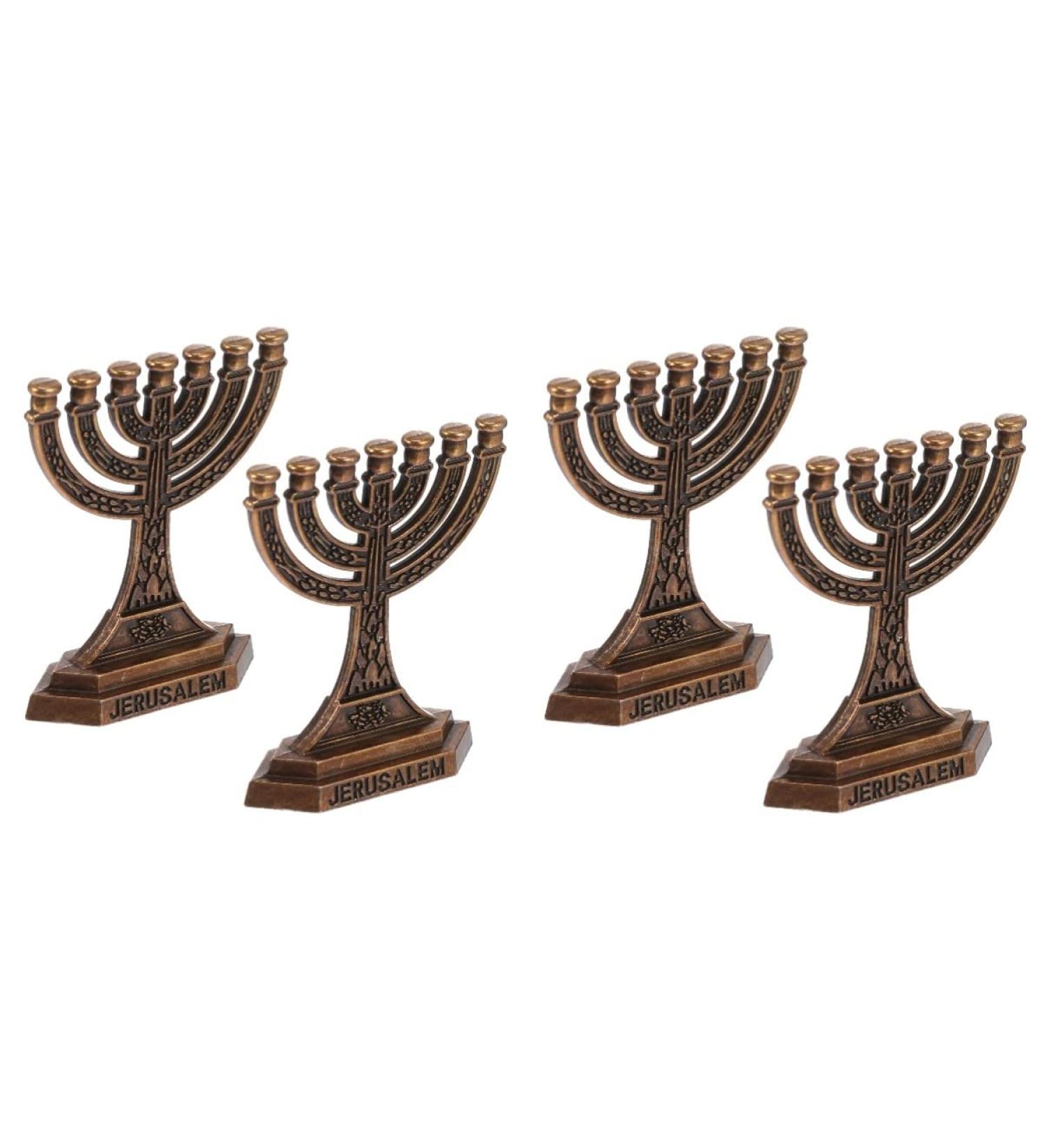 HOMSFOU 4 pcs Arms Branch Judaica Decoration Party Menorah Land Religious Office Holder Fengshui Holders Adornments Shabbat Worship Vintage Jerusalem for Chruch Home Dinner Statue - Buy Online on GoSupps.com