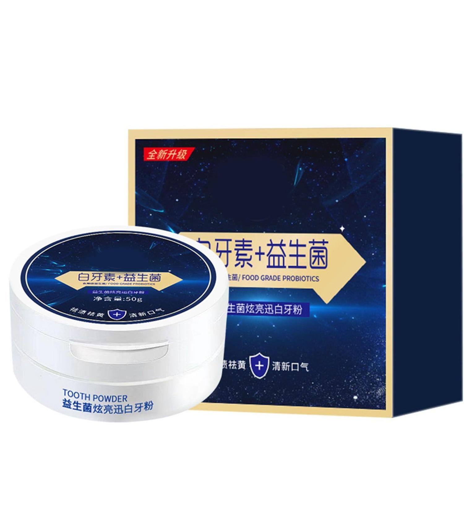 Manmaning Probiotic Tooth Powder - Remove Tooth Stains & Freshen Breath (1 Piece Blue) - Brighten Your Smile - Buy Online on GoSupps.com