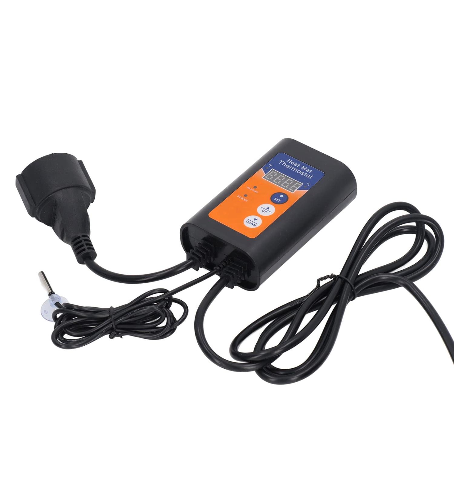 Reptile Thermostat 1000W - Corrosion Resistant Temp Control Fahrenheit & Celsius LED Display Easy Use for Seedlings (EU 230V) - Buy Online on GoSupps.com