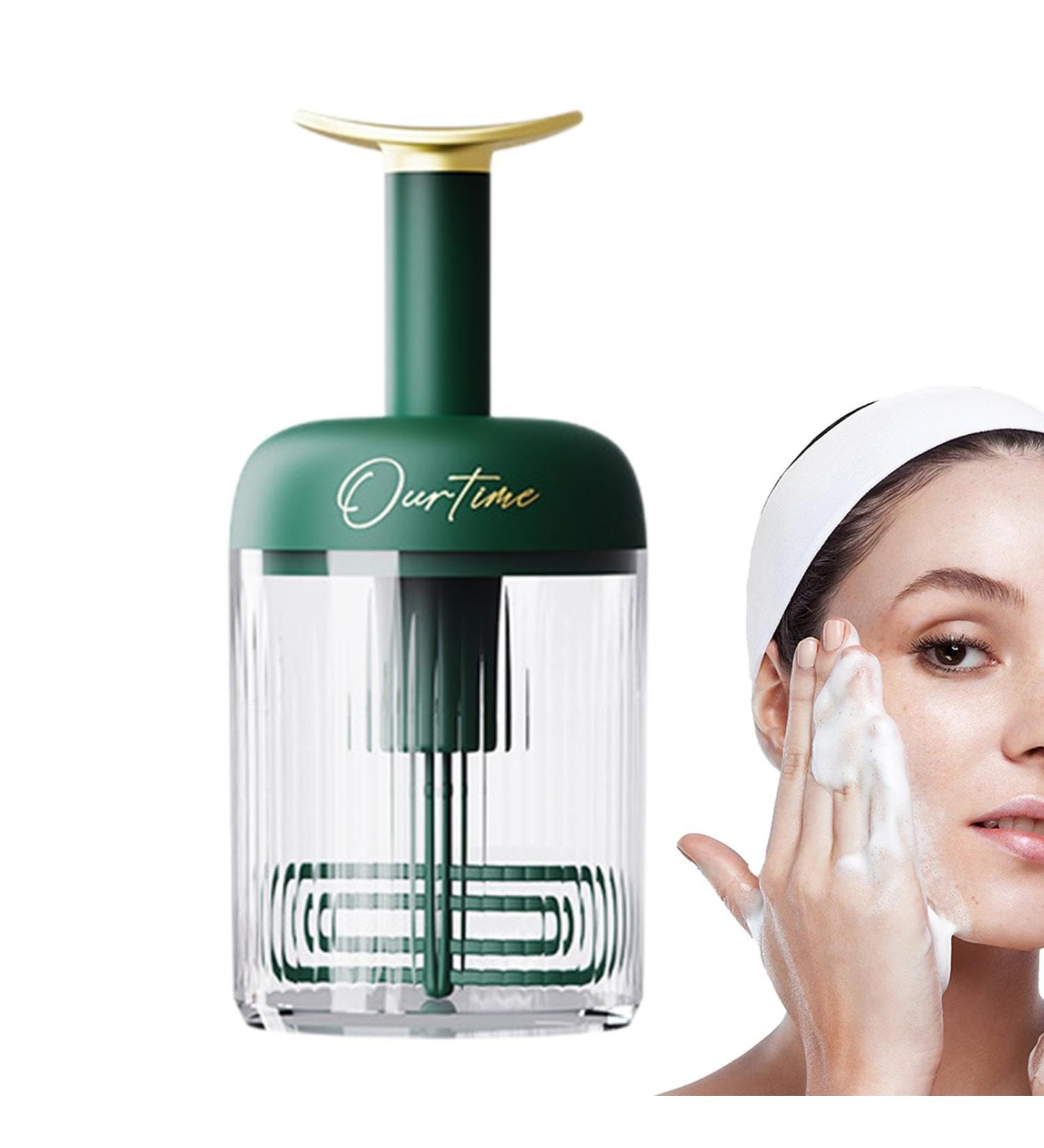 Janurium Cleanser Foamer | Transparent Manual Facial Cleanser Foamer Type - Portable Facial Cleansing Tools Deep Cleansing Detachable Fine Foam Green - Buy Online on GoSupps.com