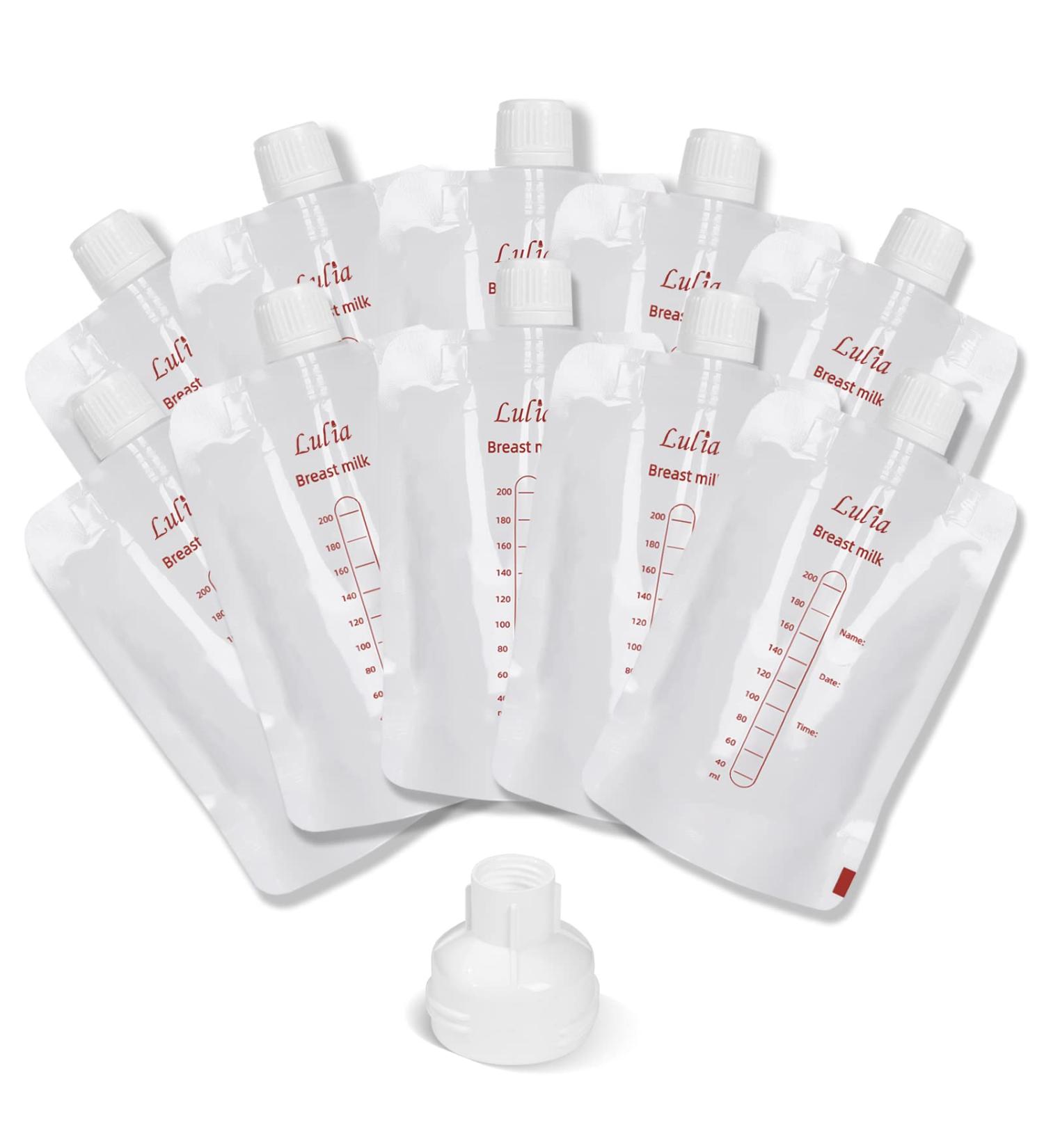 Luila Breast Pump Accessories-20 Breast Milk Storage Bags and 1 adapters Without nipples
