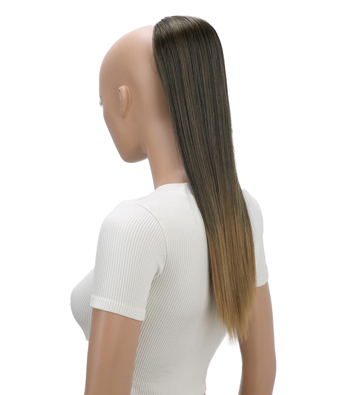 CAISHA 22 Brown Mix Synthetic Hair Ponytail Extension | Heat-Resistant Fiber | Straight Style | PH524 Brown Mix #1BT27B - Buy Online on GoSupps.com